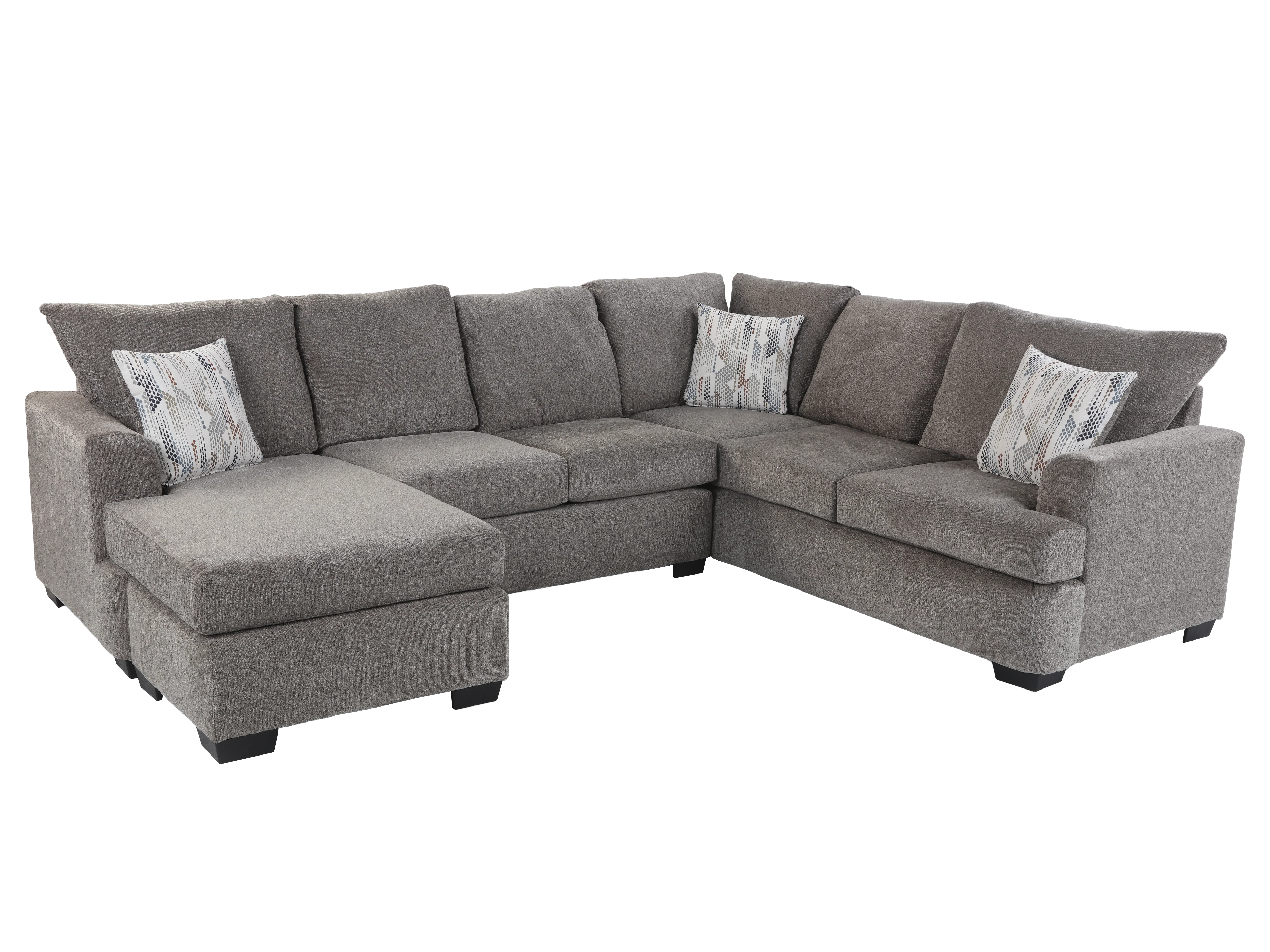 Logan Nickel Grey Sectional Sofa with Chaise - Image 4