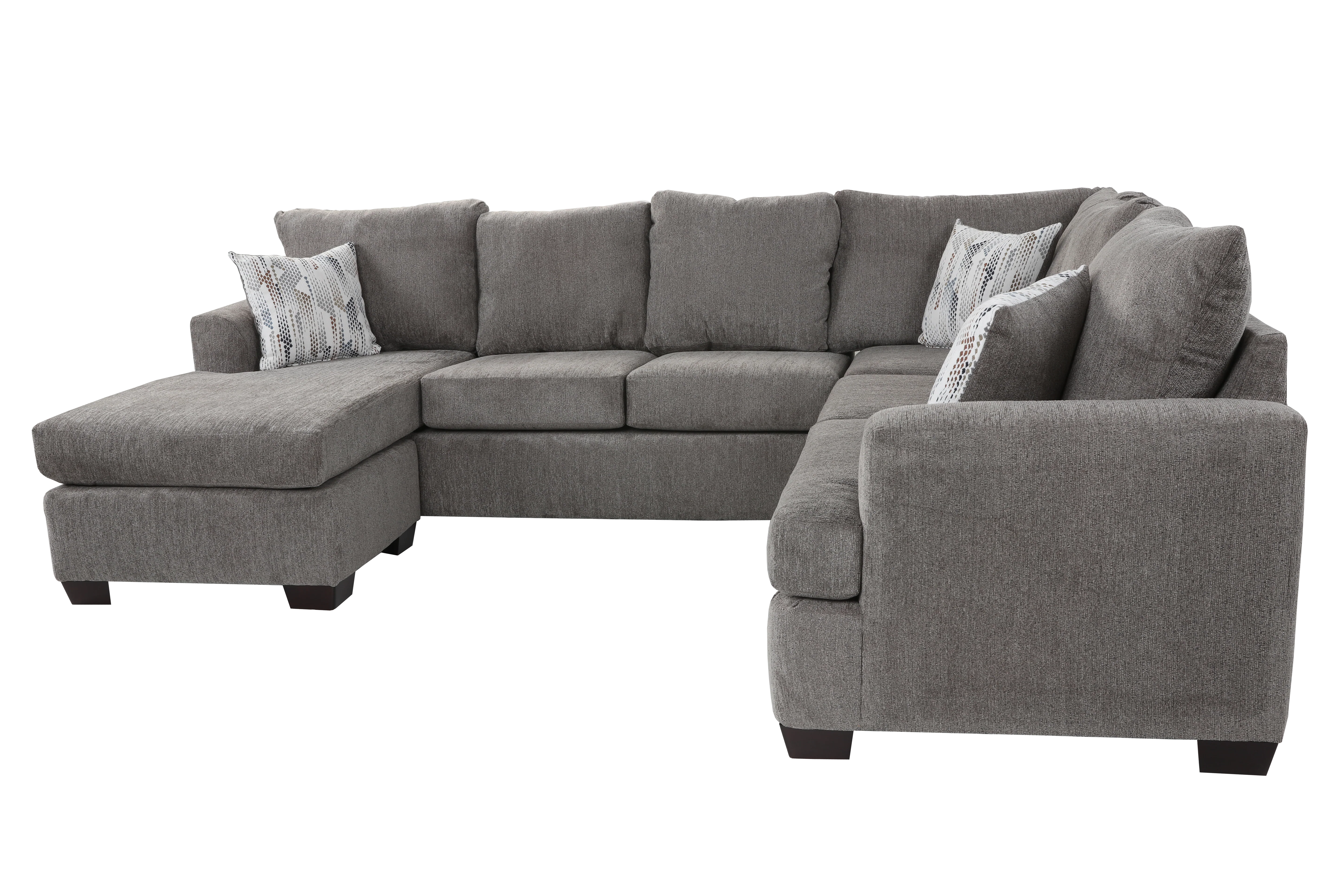 Logan Nickel Grey Sectional Sofa with Chaise - Image 8