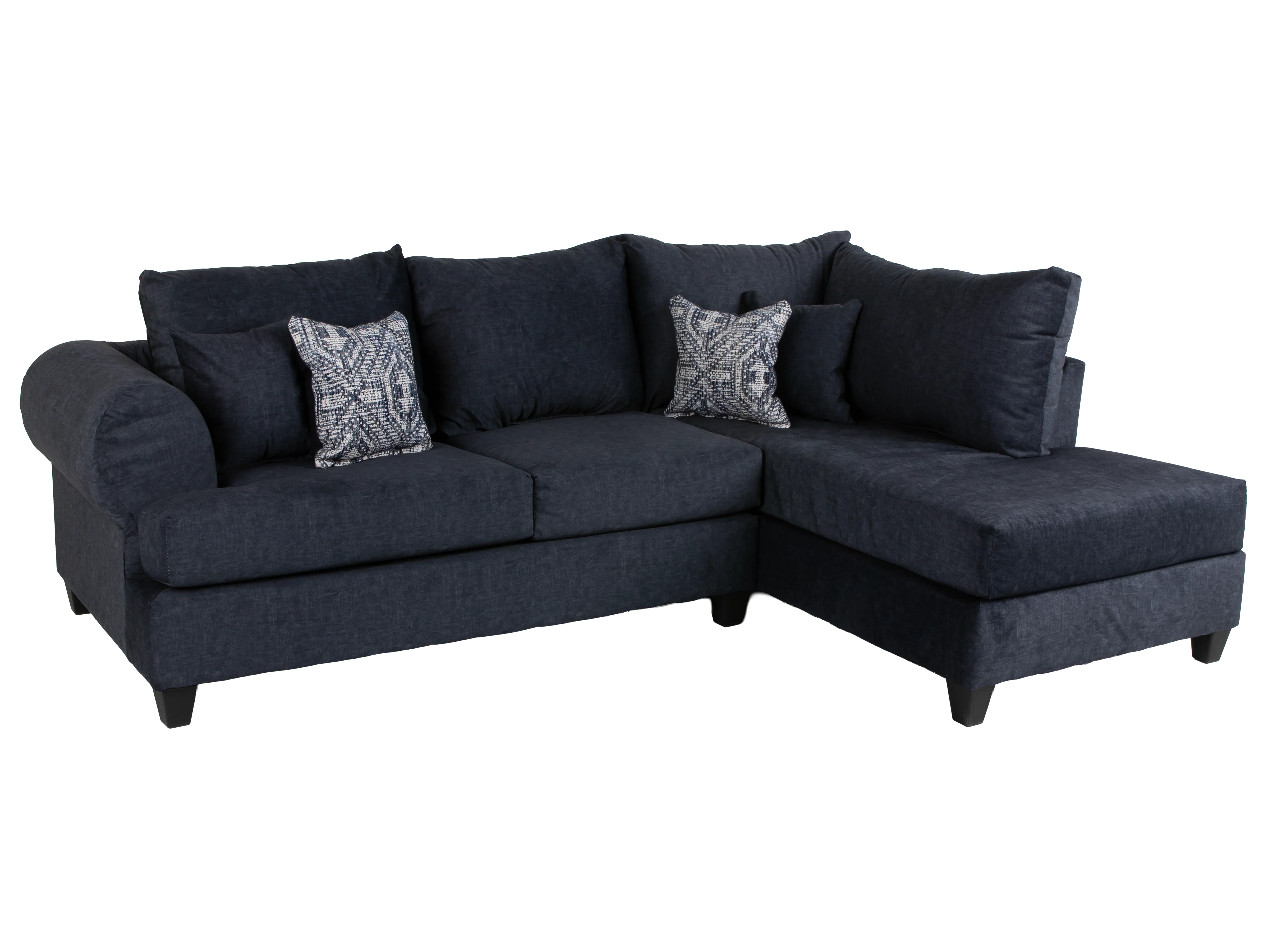 2-Piece Sectional Sofa with Right Arm Facing Chaise – Splendor Blue - Image 2