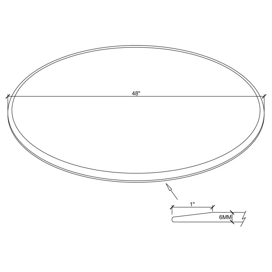 8mm Round Clear Tempered Glass Top - Image 30