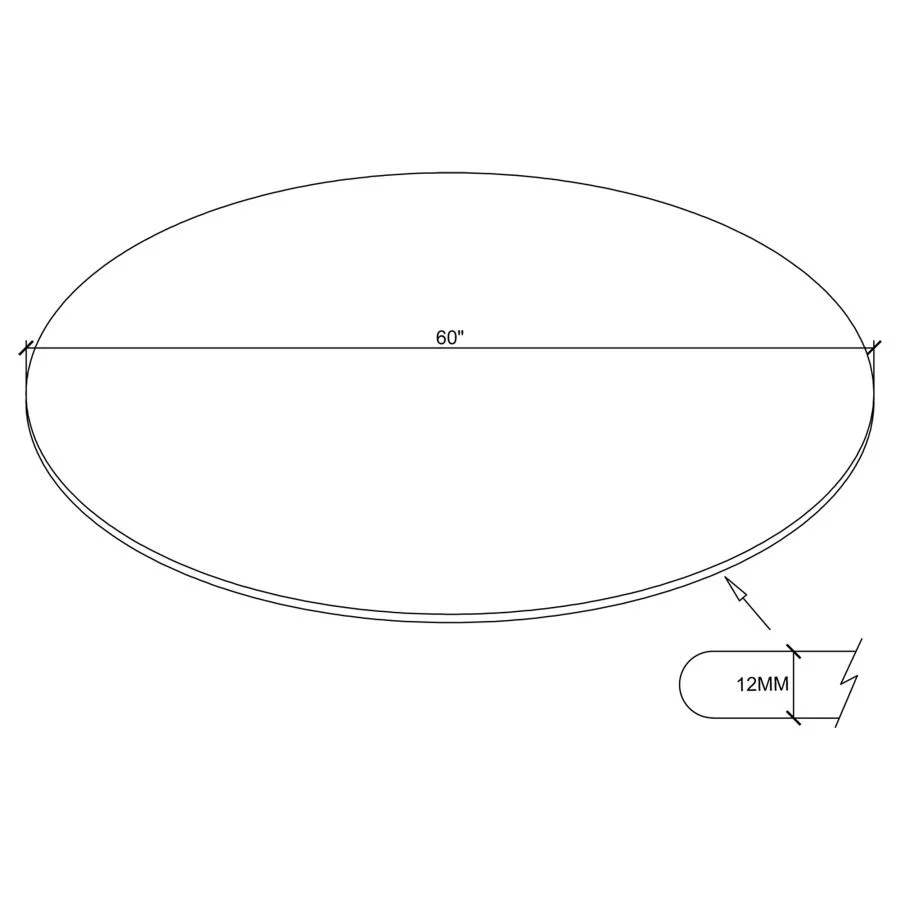 8mm Round Clear Tempered Glass Top - Image 31