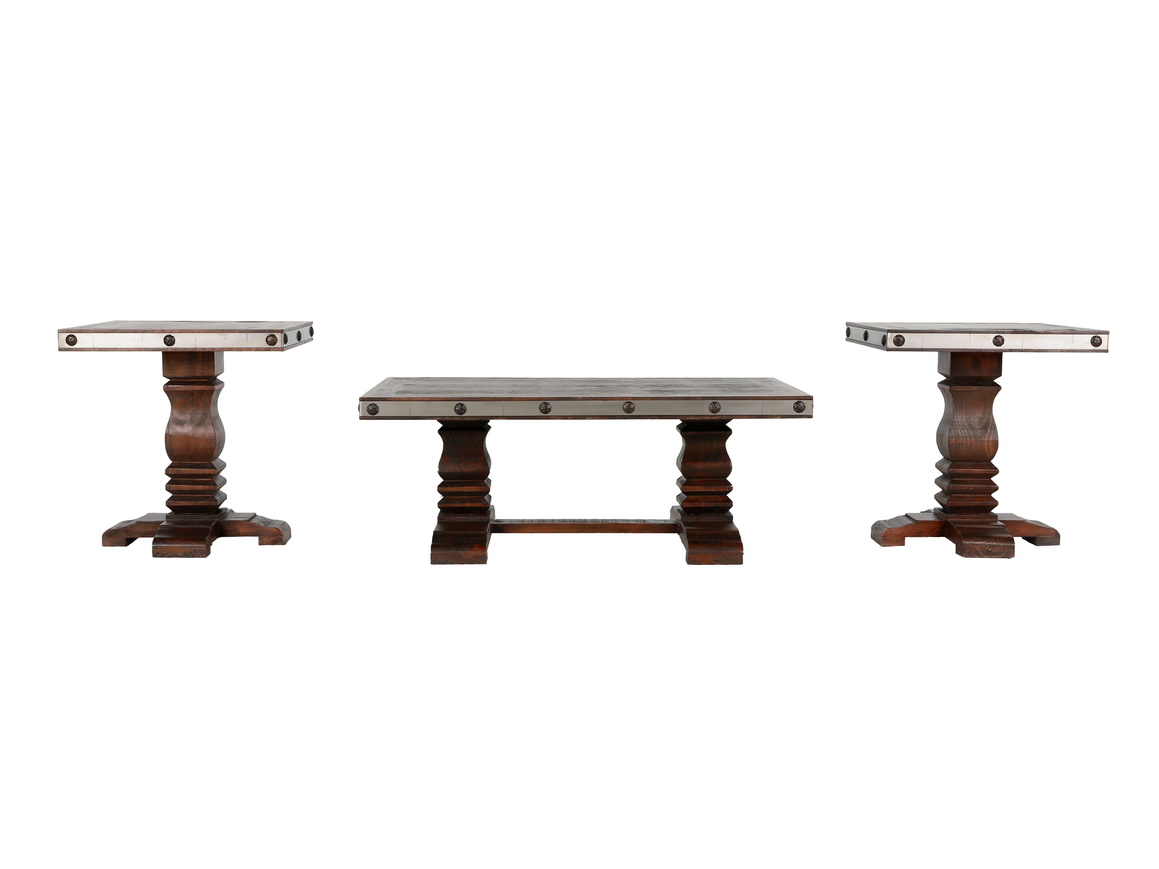 HACIENDA 3 PIECE COFFEE TABLE SET - Image 3