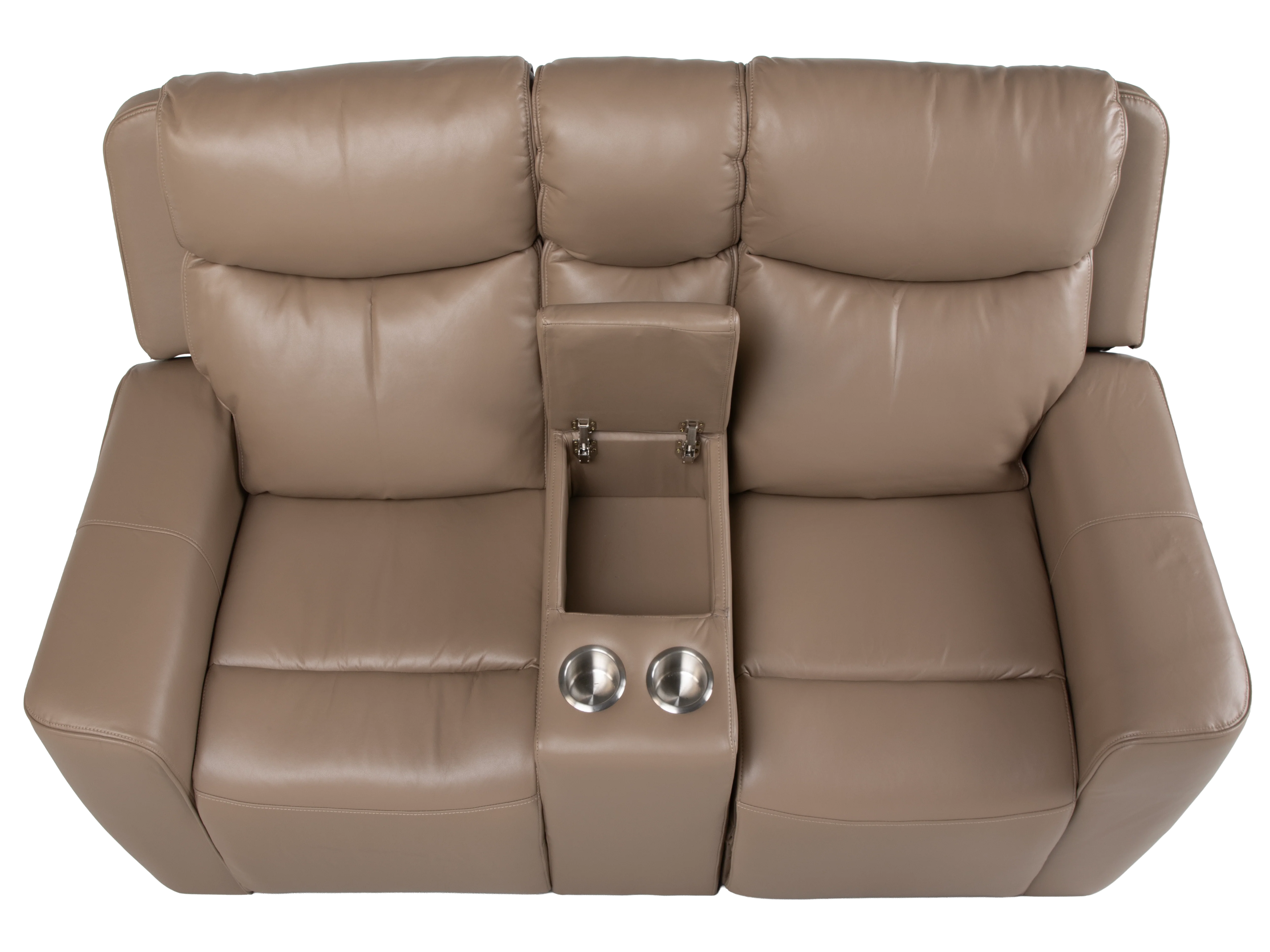 Beige 3-Piece Power Reclining Living Room Set with USB Ports, Console Loveseat & Drop-Down Table - Image 11