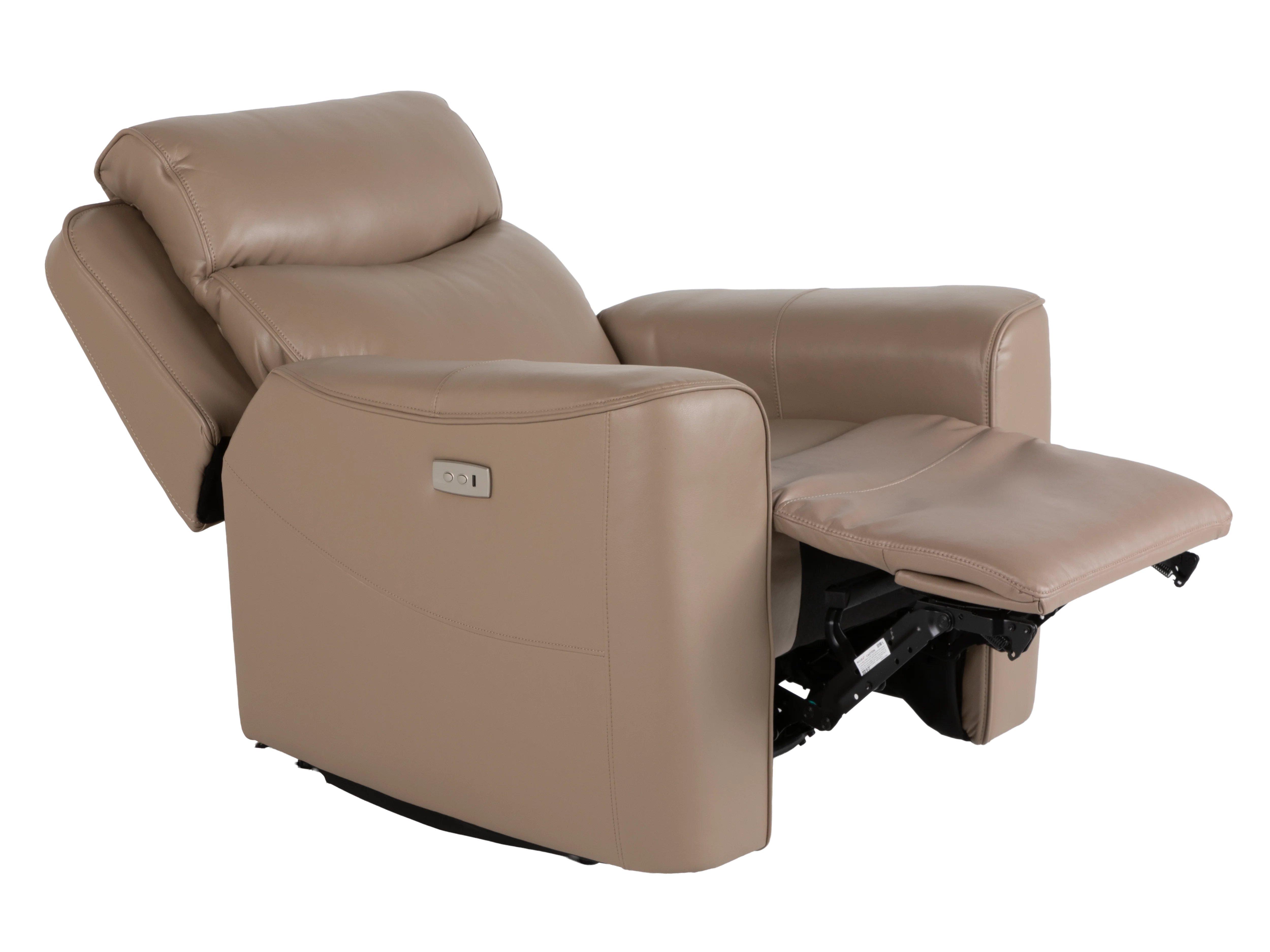 Beige 3-Piece Power Reclining Living Room Set with USB Ports, Console Loveseat & Drop-Down Table - Image 8