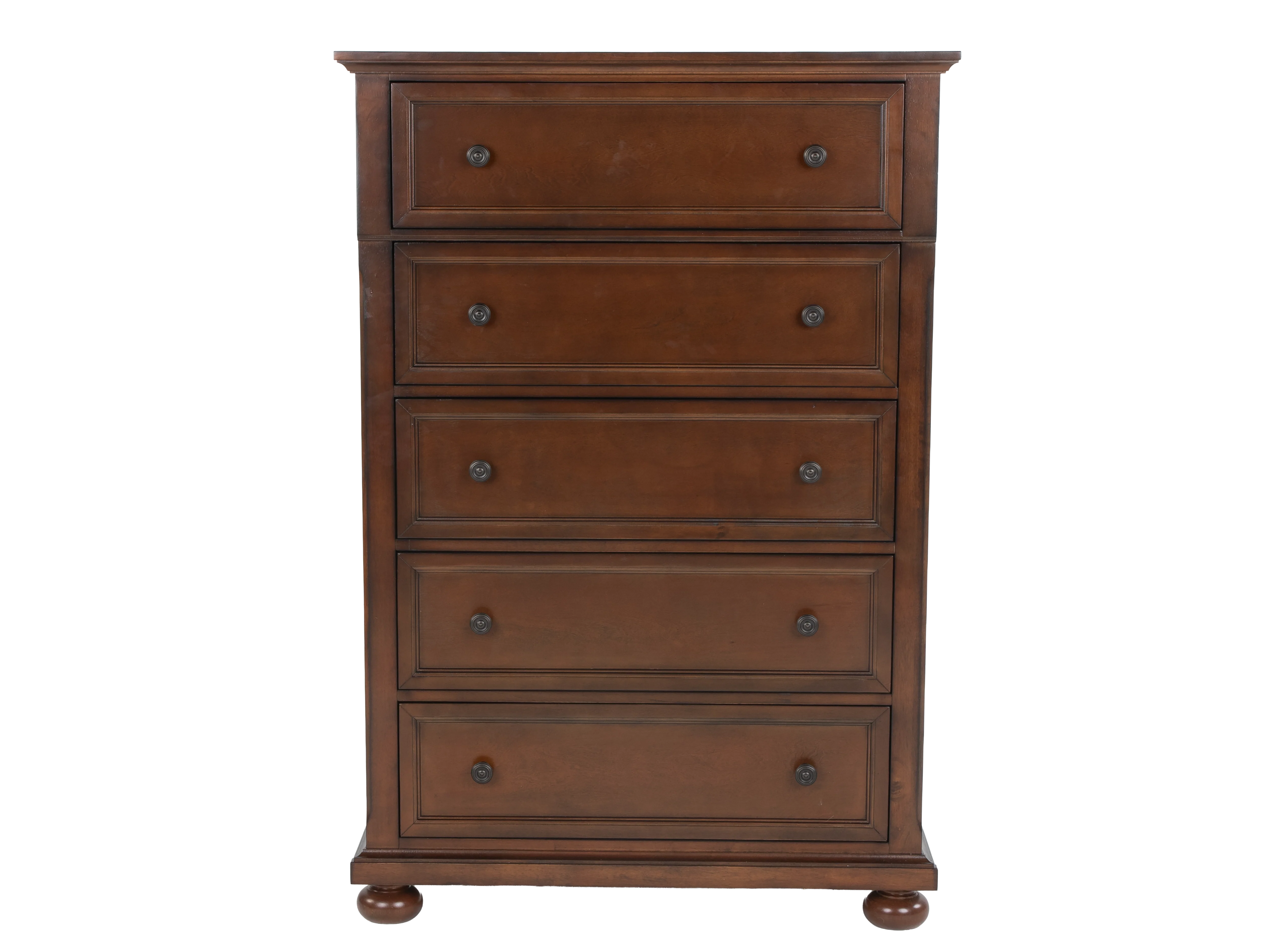 5-Drawer Chest in Cherry - Traditional Storage Chest with Ball Bearing Glides - Image 3