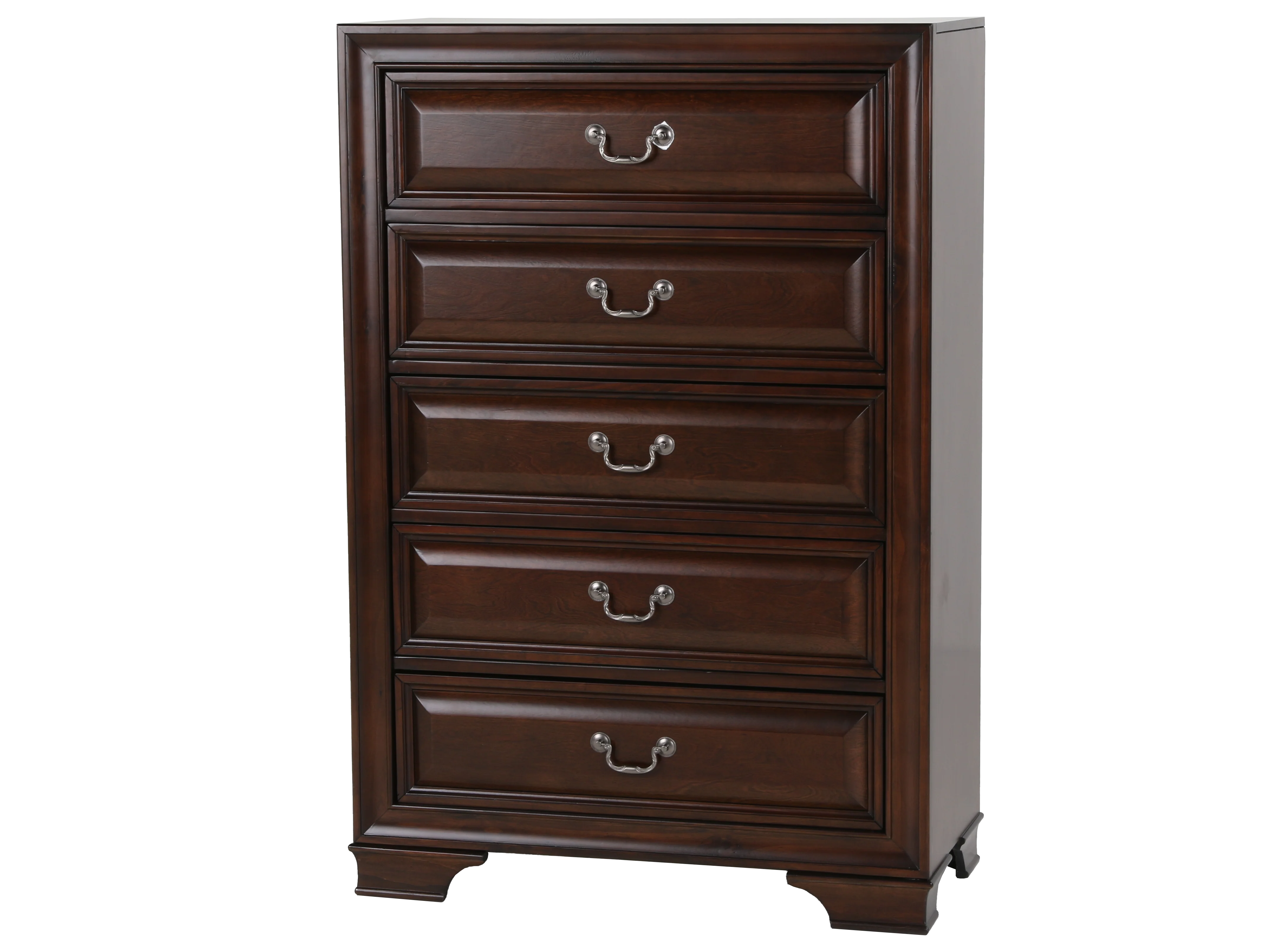 5-Drawer Chest with Ball Bearing Glides — Espresso Cherry
