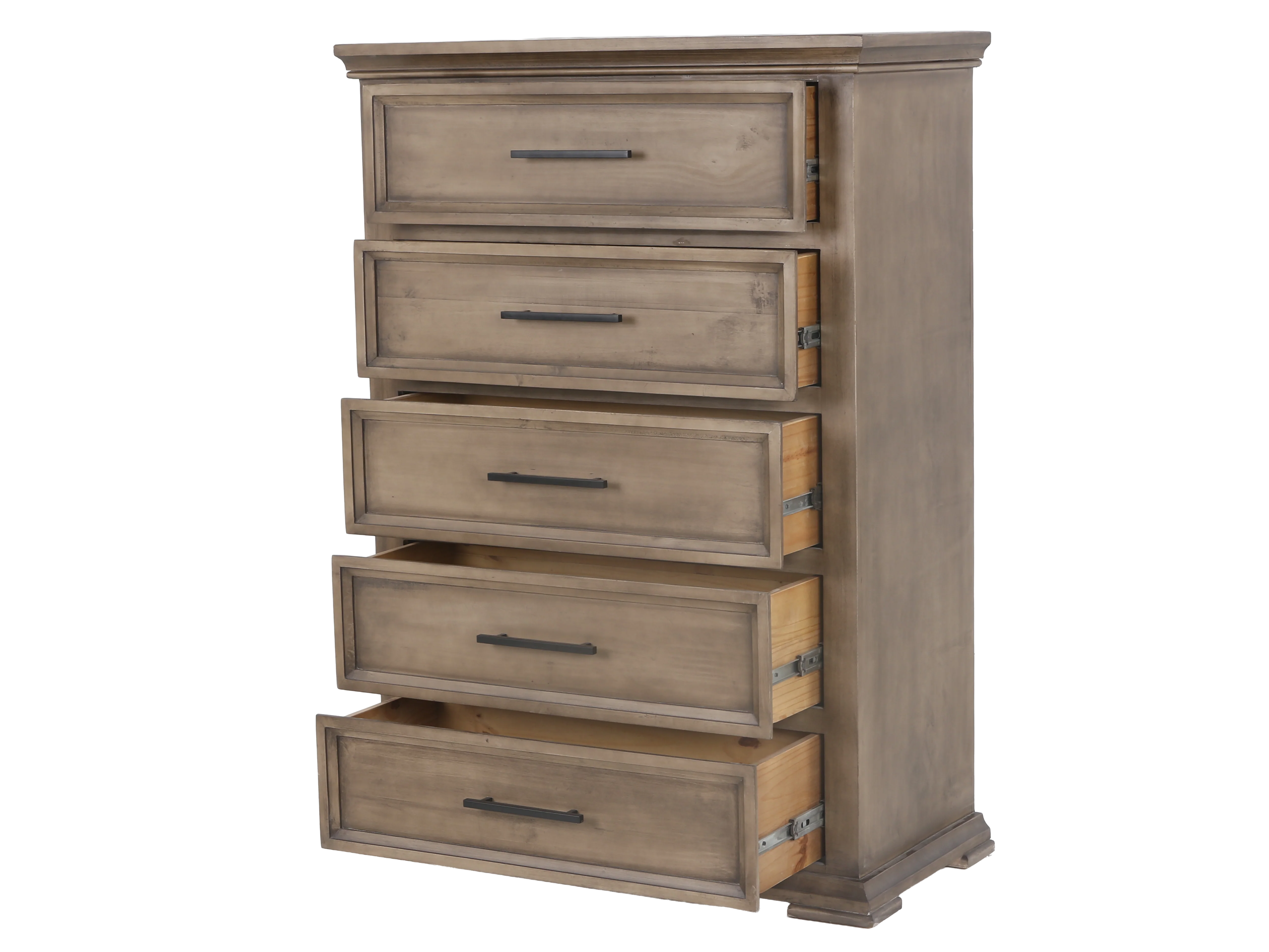 5 Drawer Rustic Chest of Drawers - Image 3