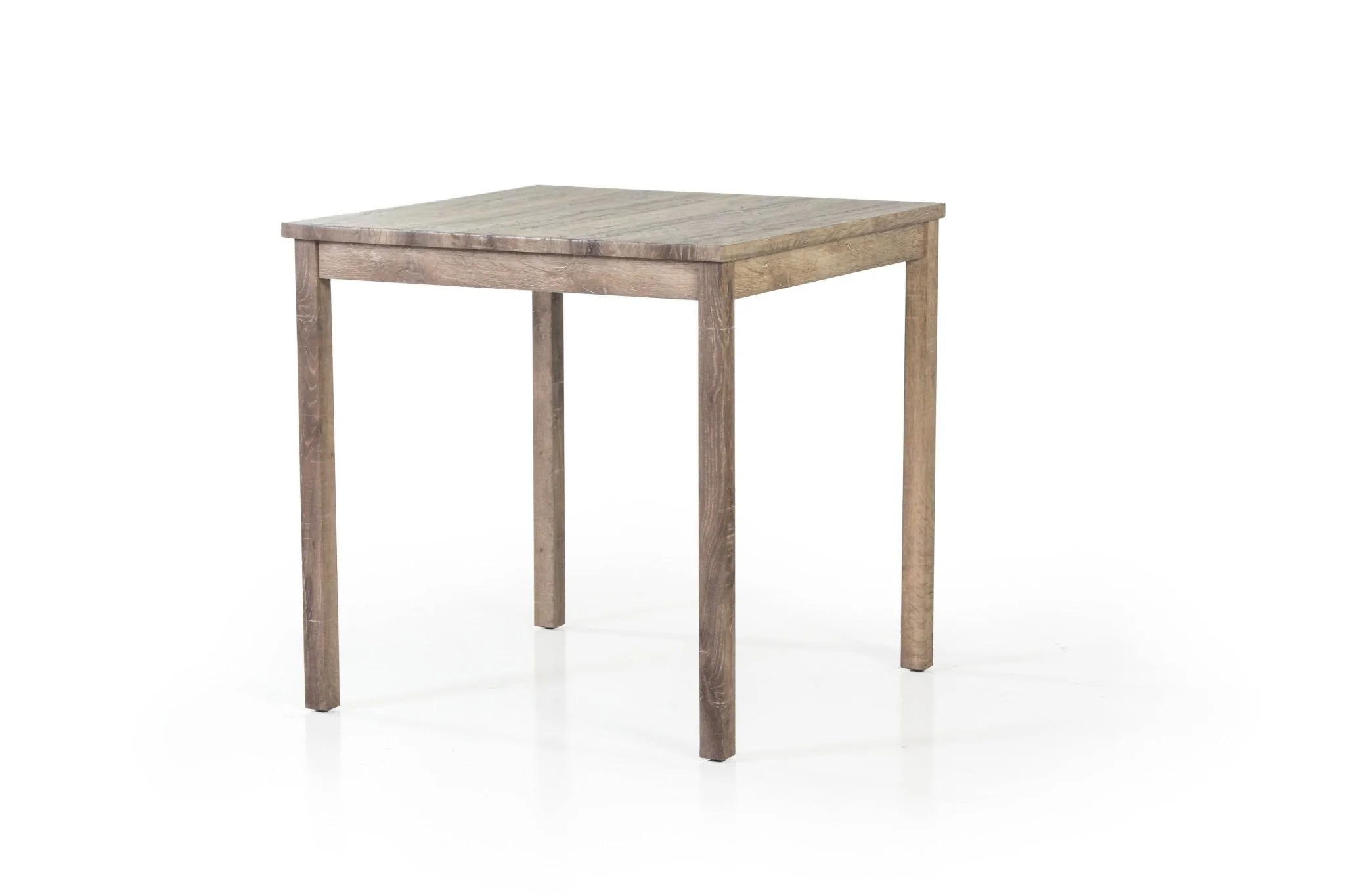 5-Piece Counter-Height Dining Set with Upholstered Backless Stools – Driftwood & Beige - Image 3