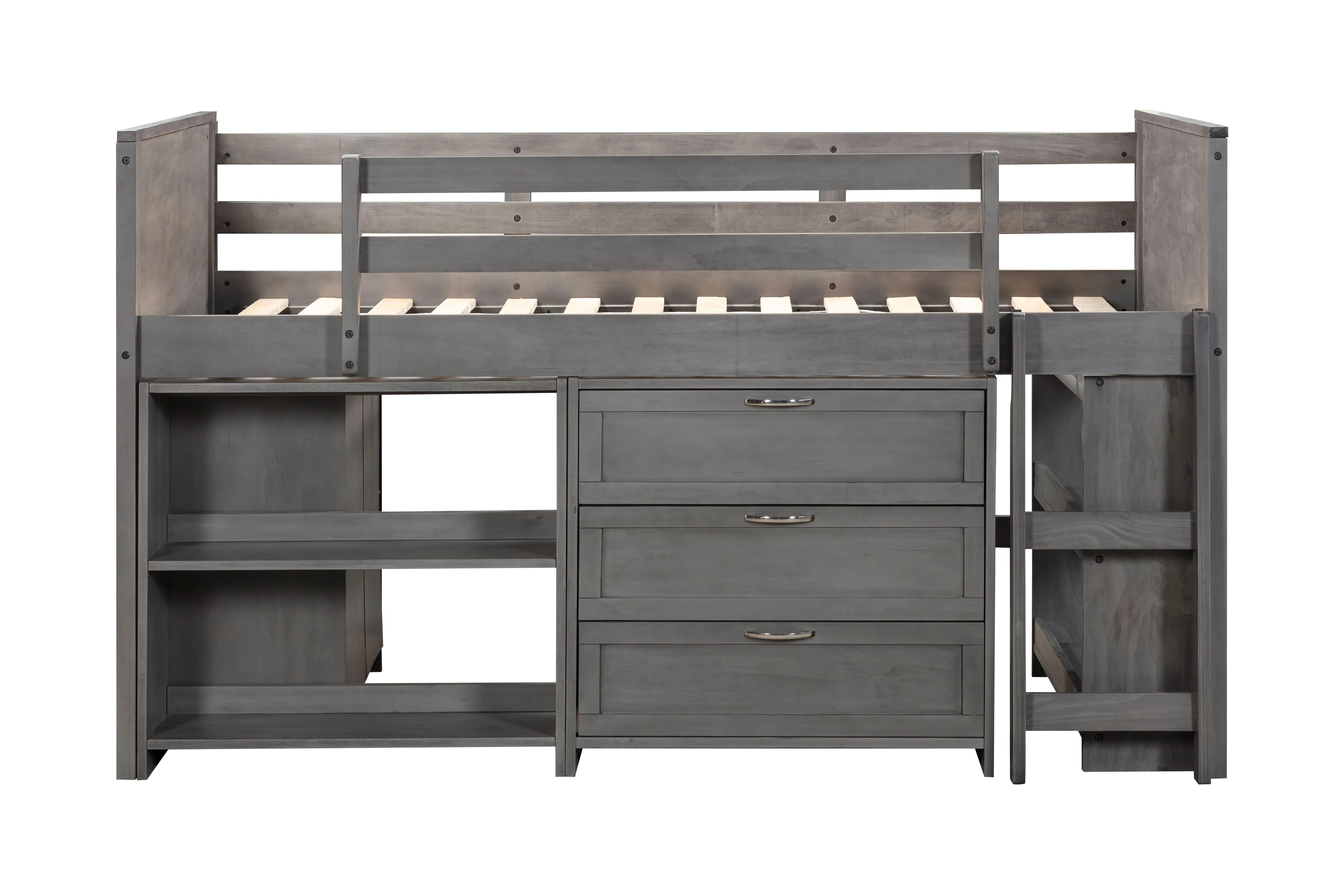 5 Piece Twin Low Loft Storage Bed Set - Image 5