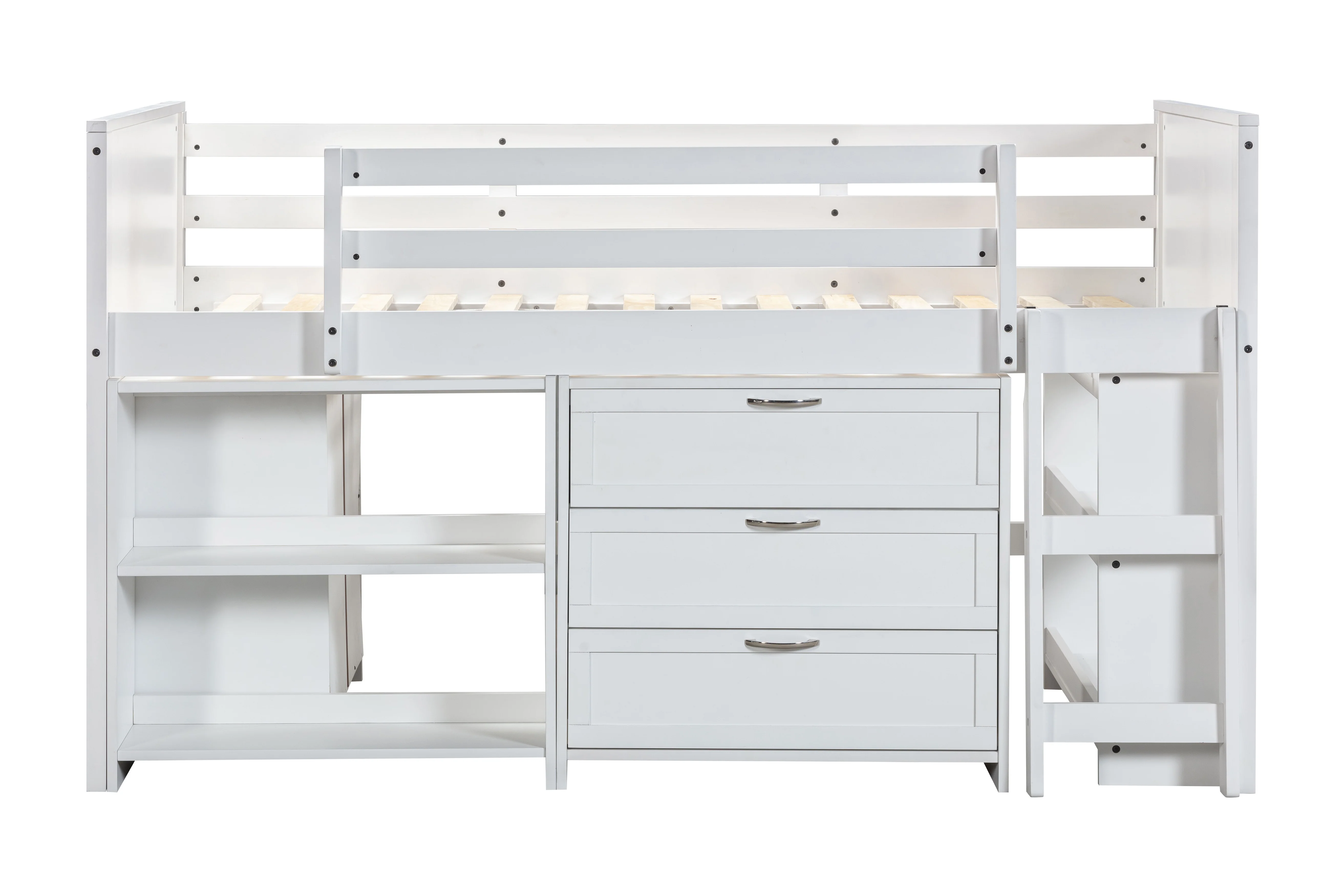 5 Piece Twin Size Low Loft Storage Bed Set - Image 4