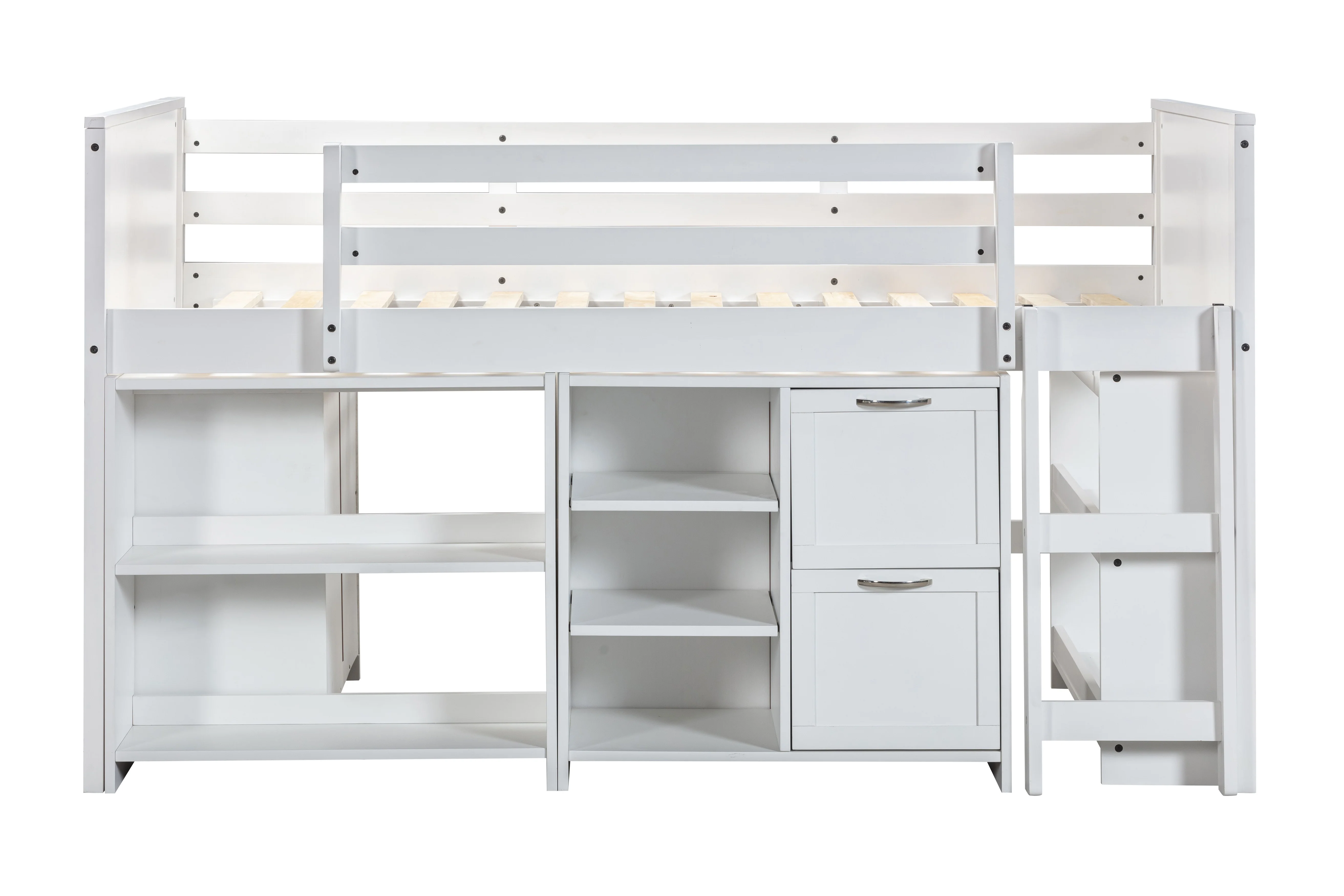 5 Piece Twin Size Low Loft Storage Bed Set - Image 5