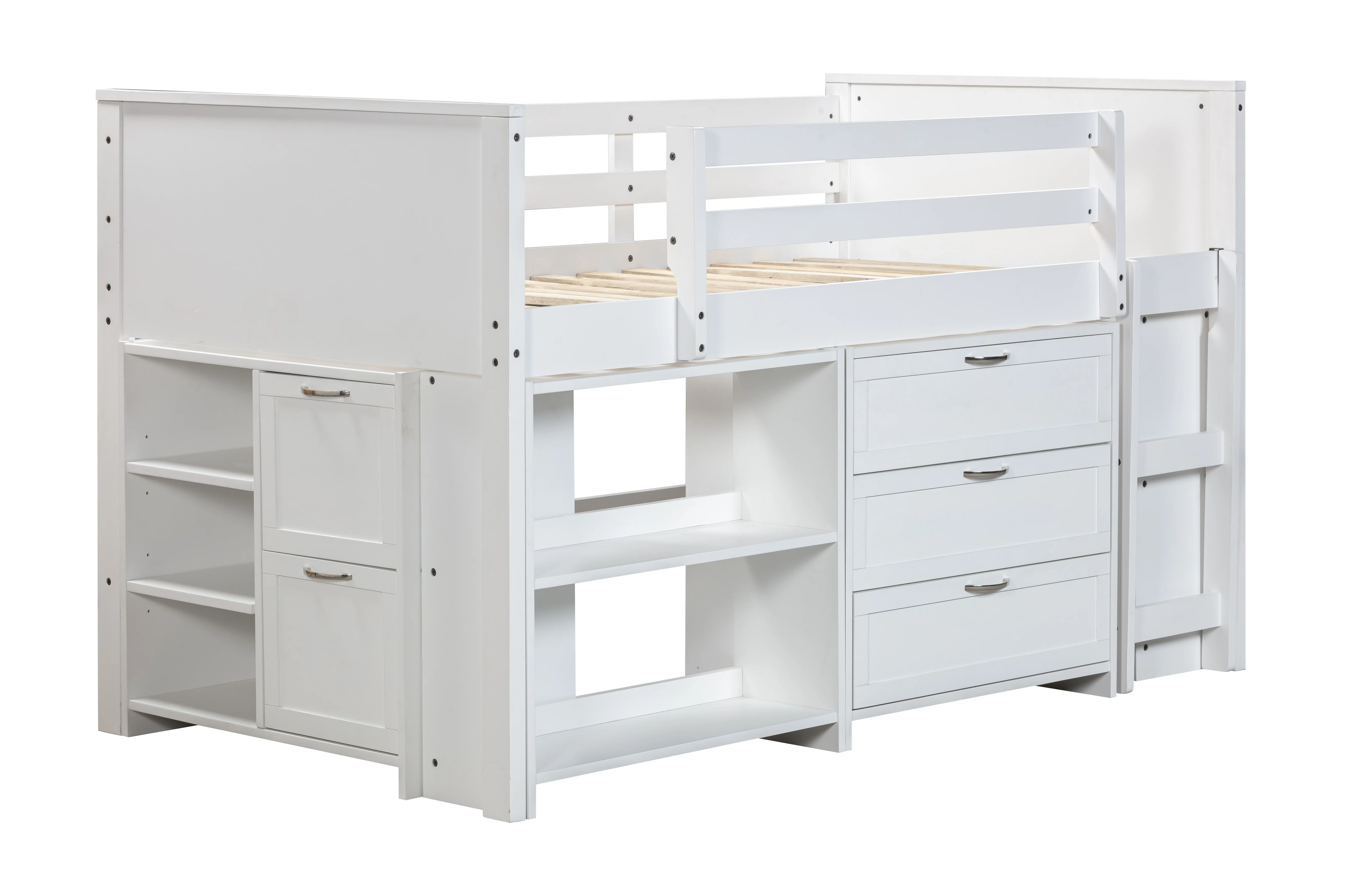 5 Piece Twin Size Low Loft Storage Bed Set - Image 7