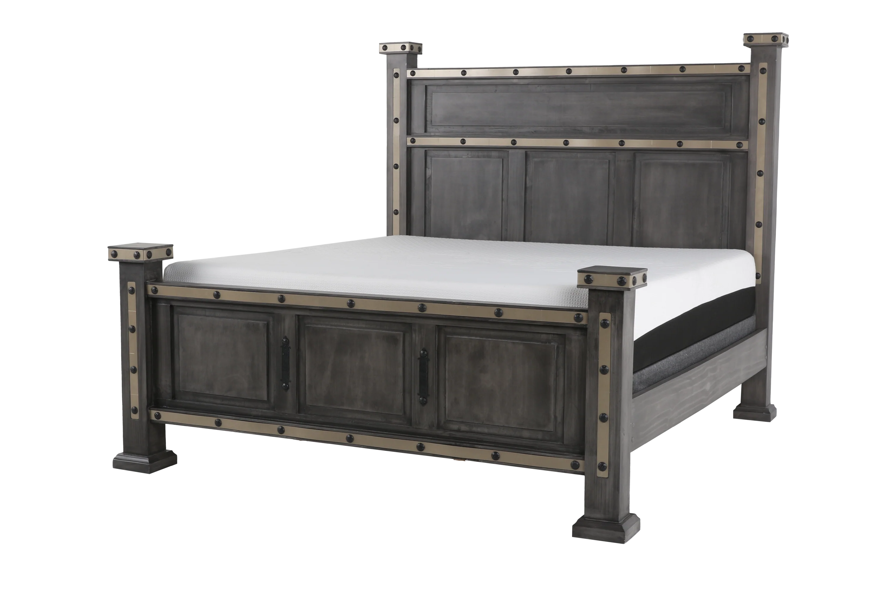 HACIENDA 6 Piece Bedroom set - Grey - Image 3