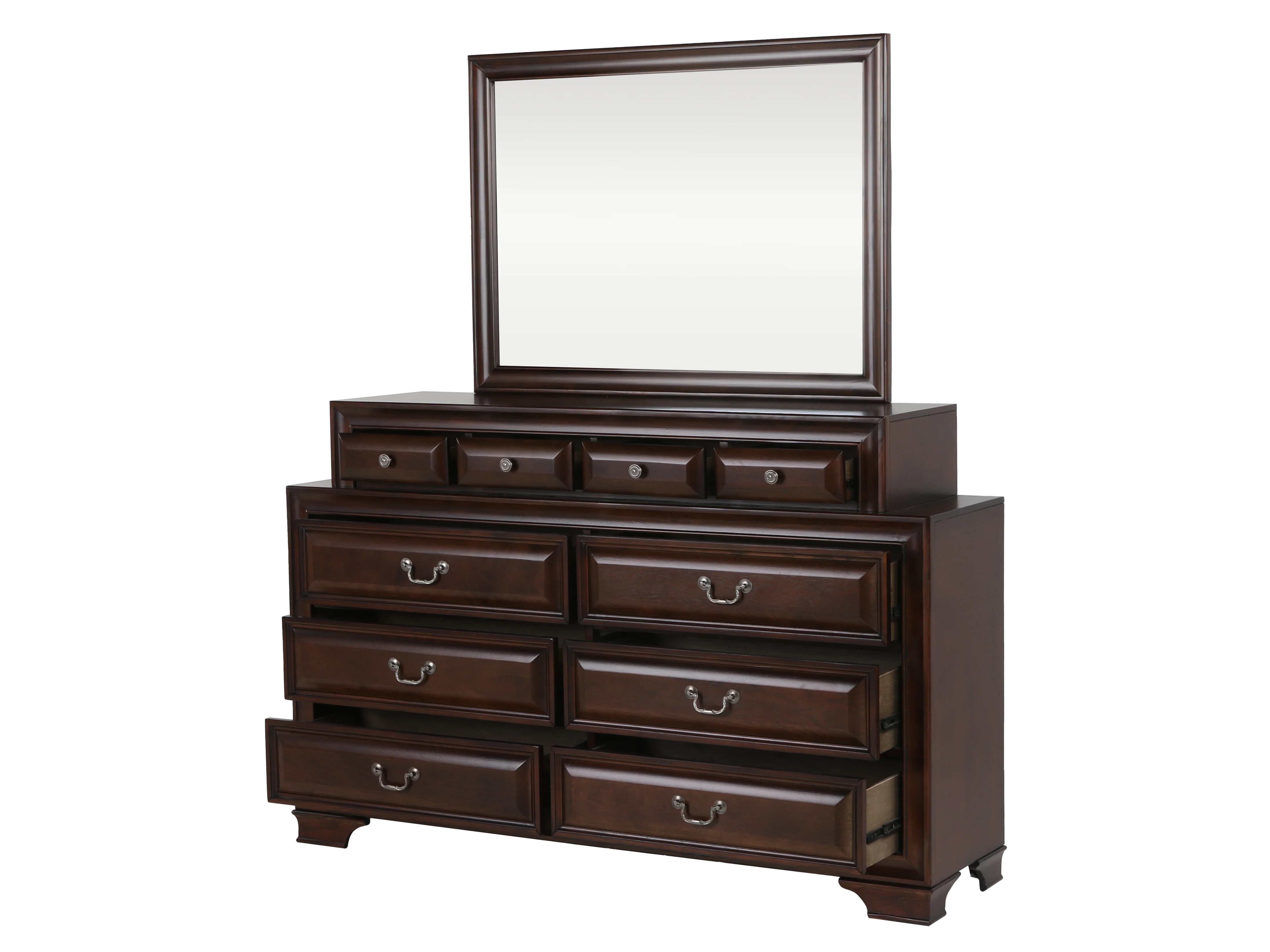 6-Piece Espresso Storage Bedroom Set with Sleigh Bed (King/Queen) - Image 6