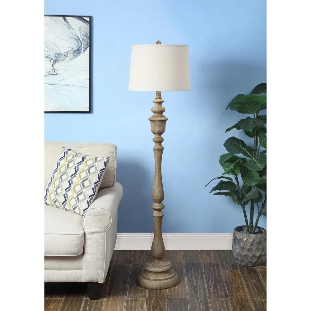 60- inch Wood Look Floor Lamp