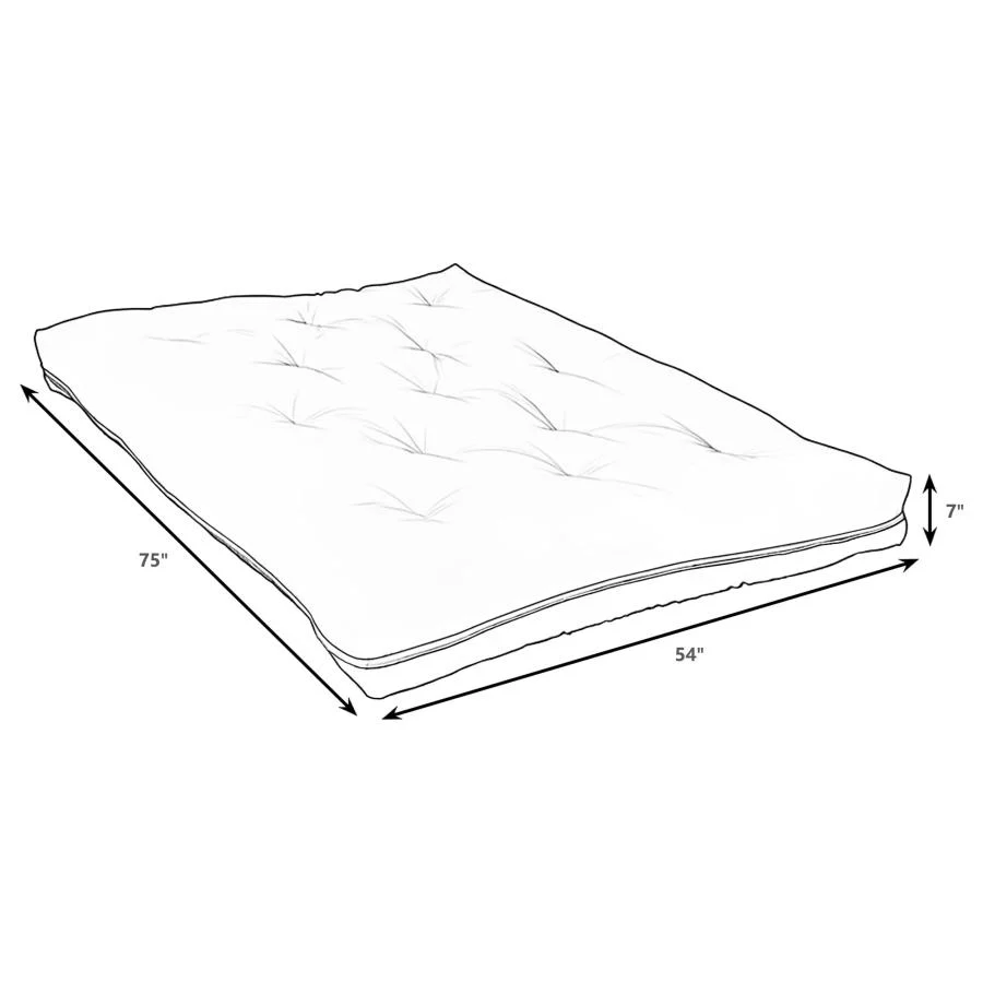 7-inch Deluxe Futon Pad Black - Image 7