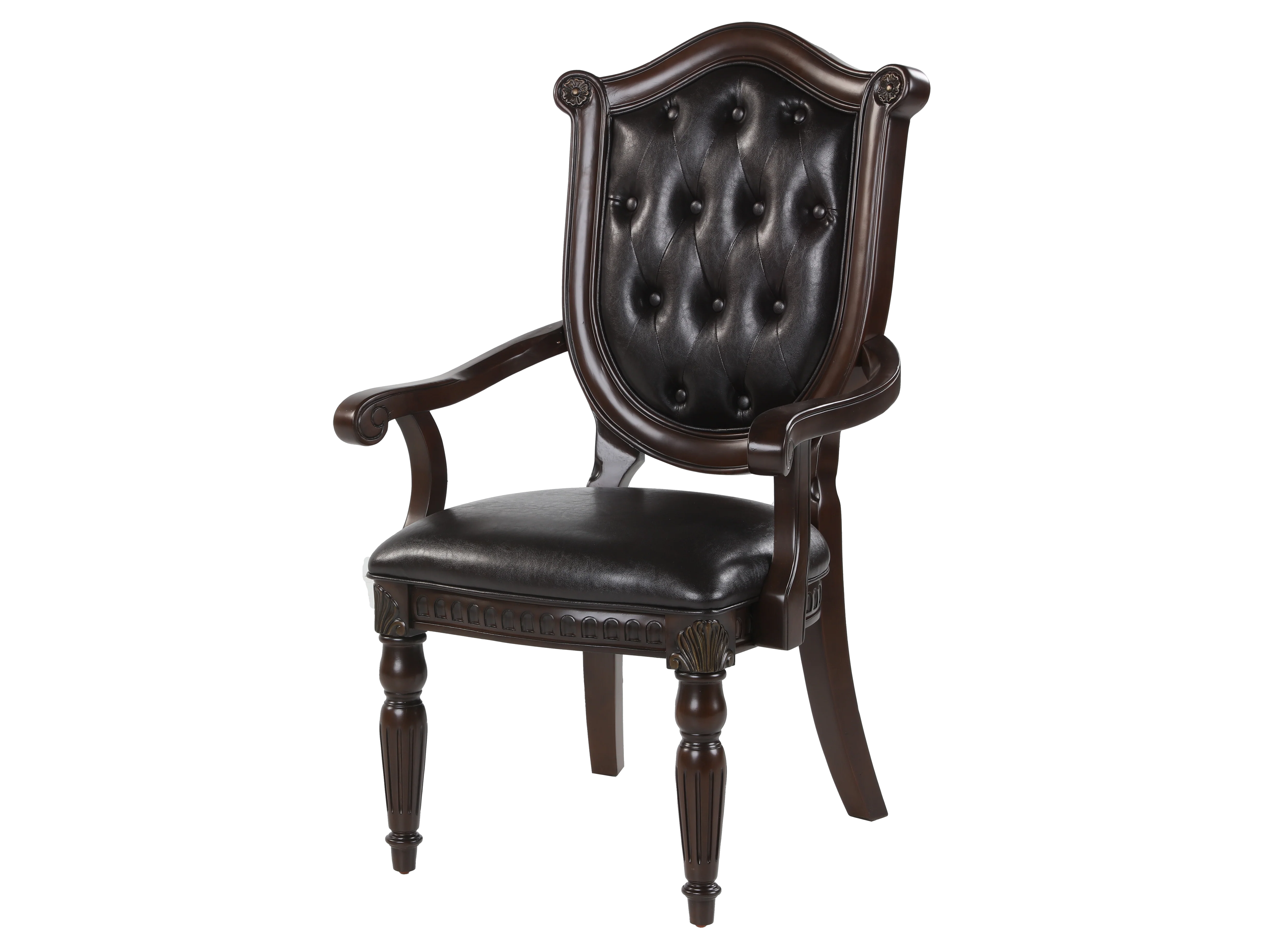 9-Piece Dark Cherry Formal Dining Set with Shield Back Chairs - Image 7