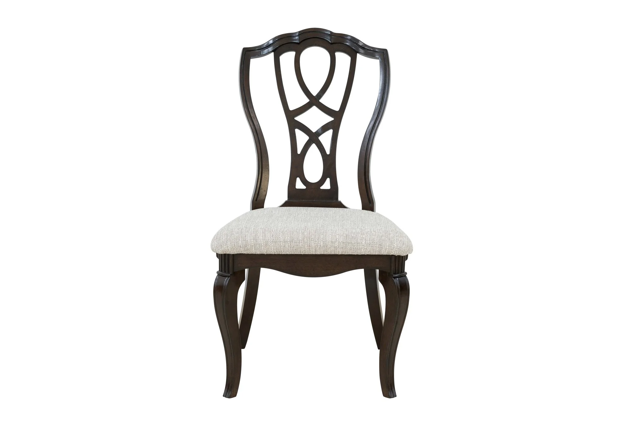 9-Piece Traditional Dining Set in Espresso (Table + 8 Upholstered Chairs) - Image 4