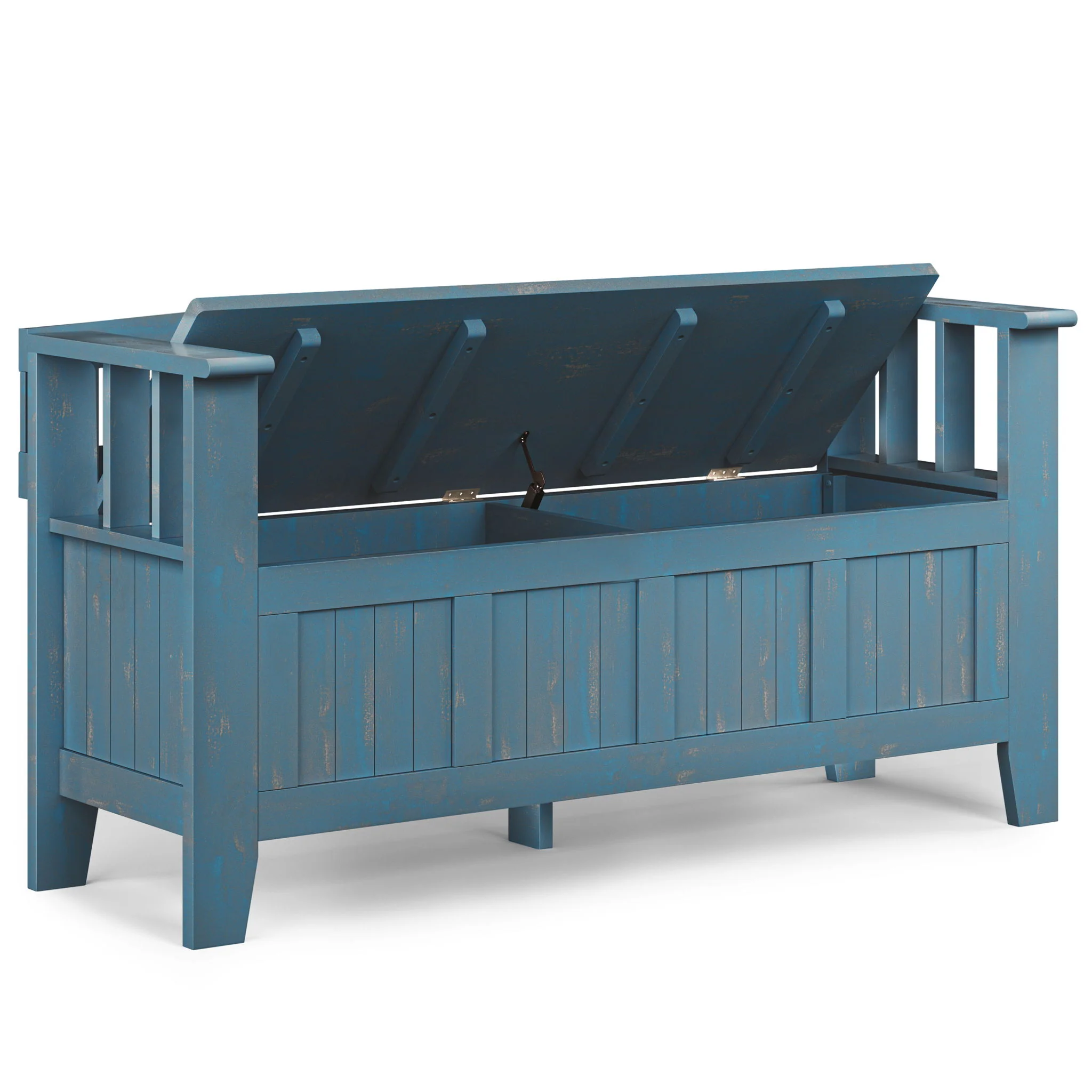 Acadian - Entryway Storage Bench, Handcrafted - Image 10