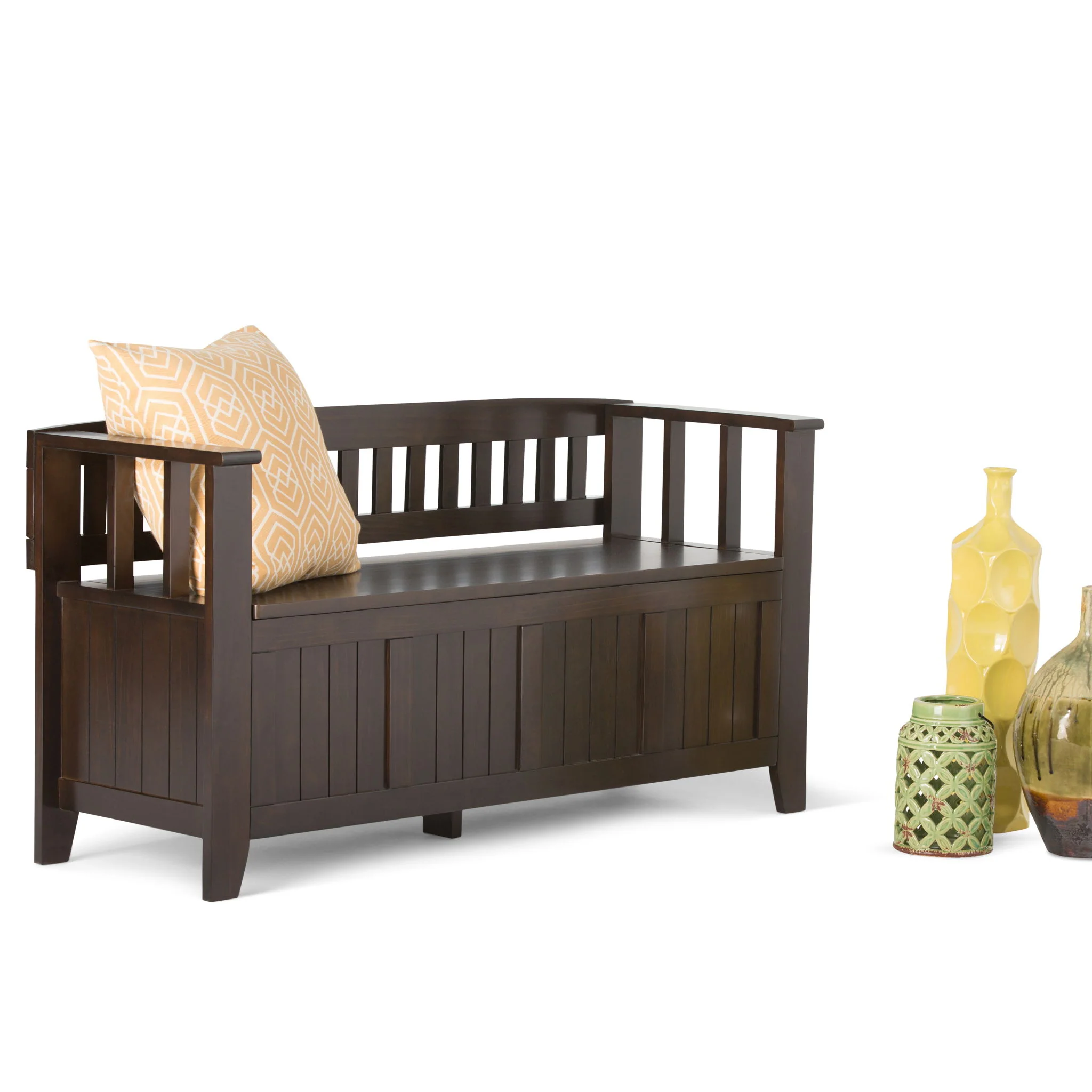Acadian - Entryway Storage Bench, Handcrafted - Image 25