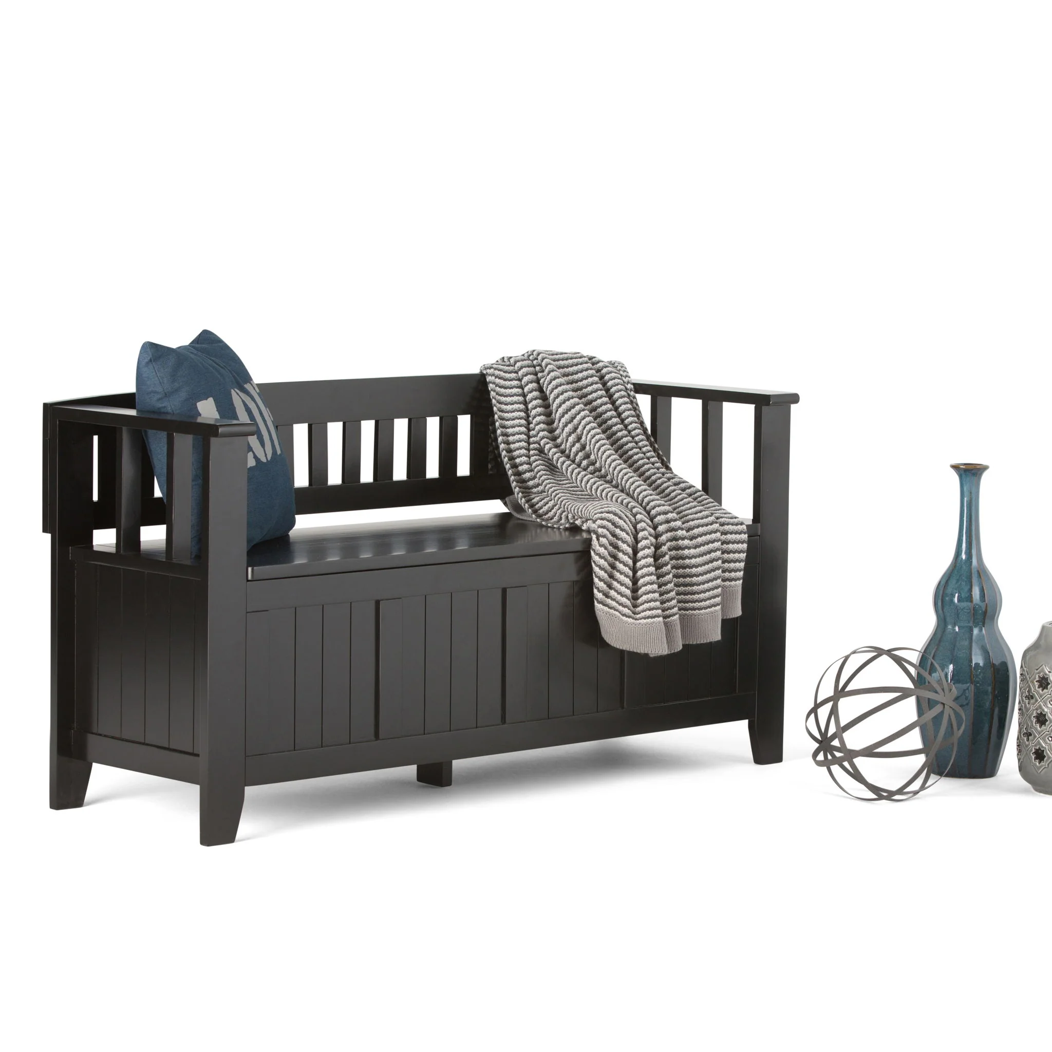 Acadian - Entryway Storage Bench, Handcrafted - Image 34
