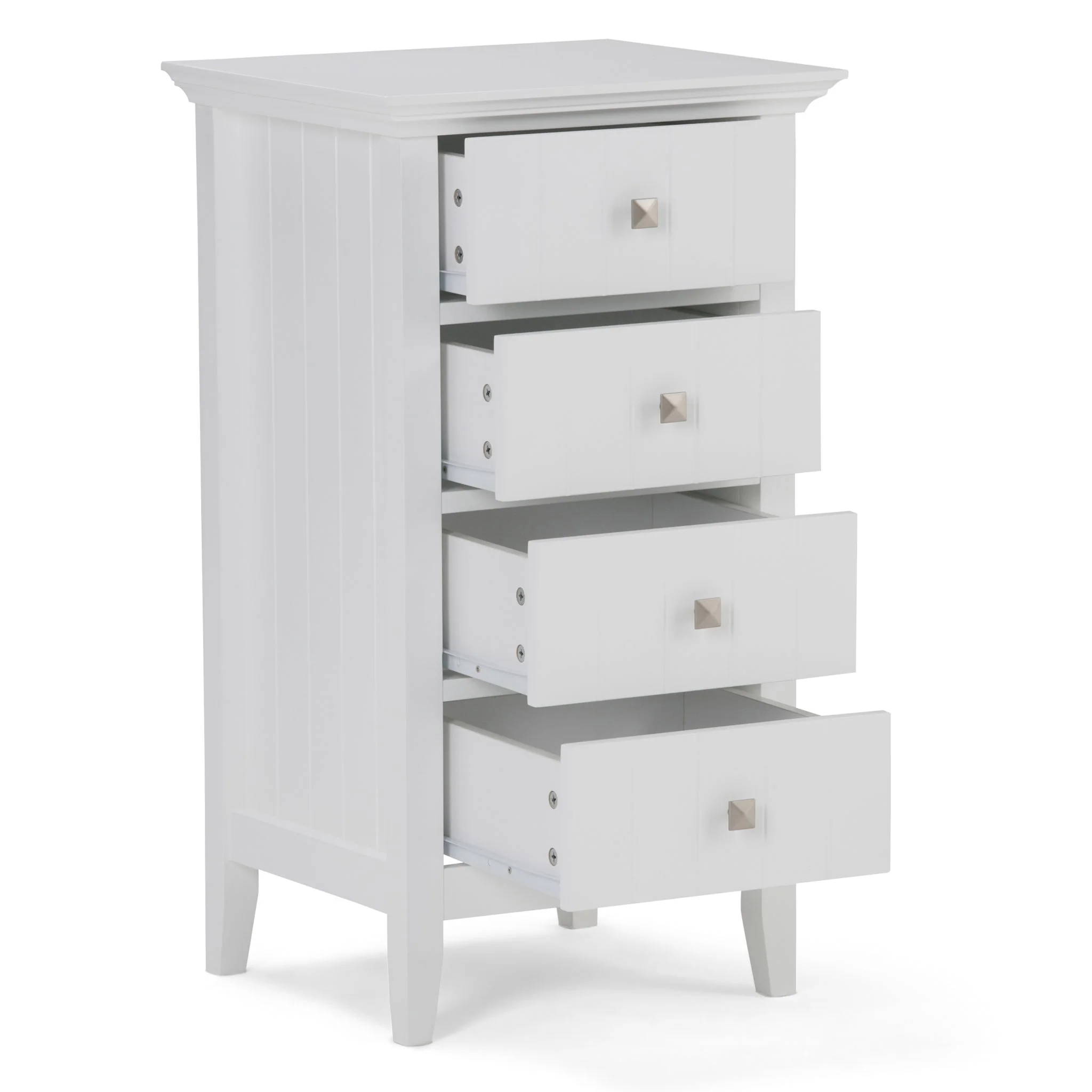Acadian - 4 Drawer Floor Storage Cabinet - Pure White - Image 8