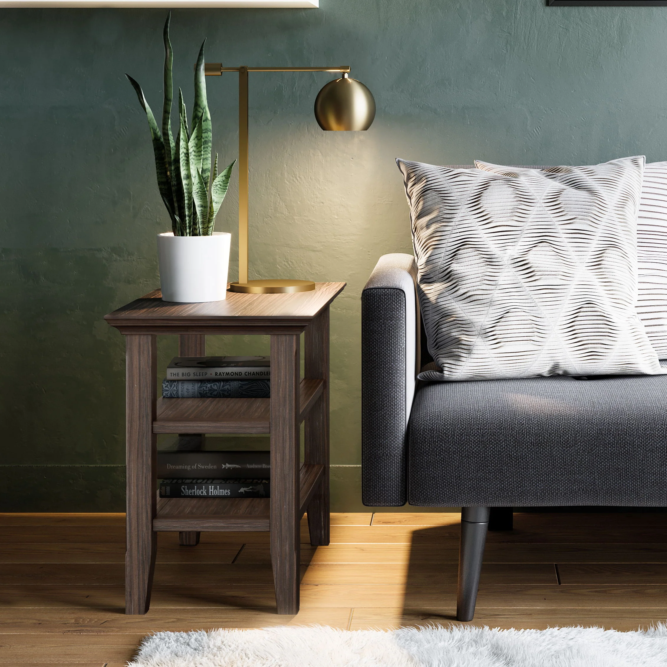 Acadian - Narrow Side Table - Farmhouse Brown - Image 5