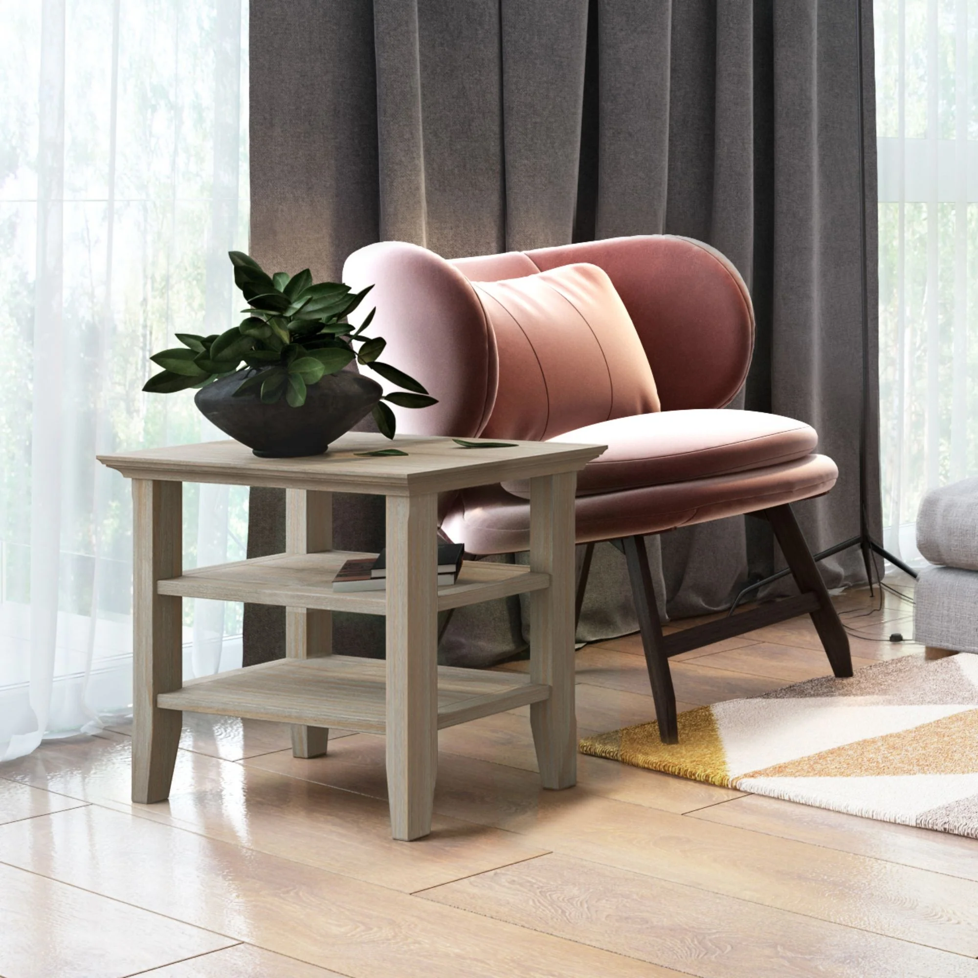 Acadian - Narrow Side Table, Handcrafted - Image 14