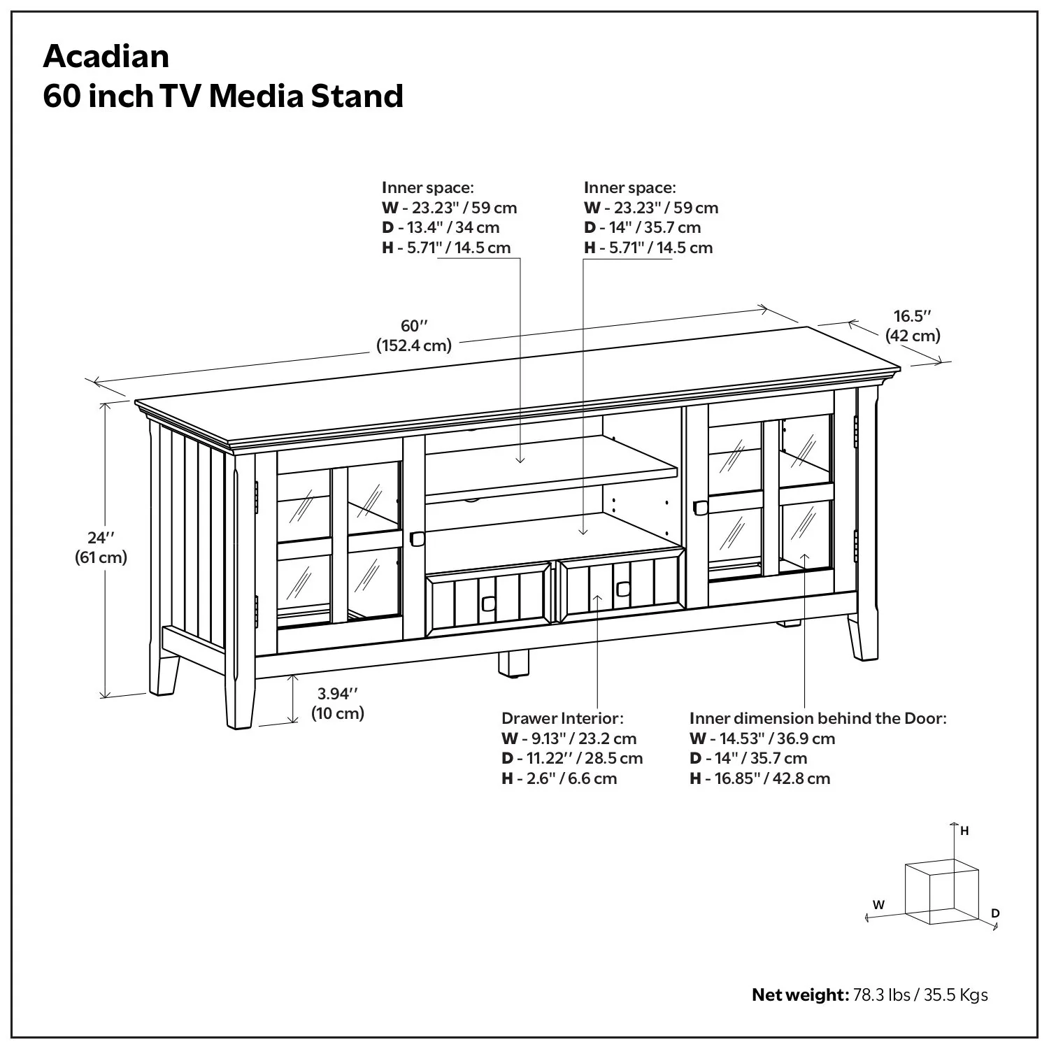 Acadian - TV Media Stand - Image 10