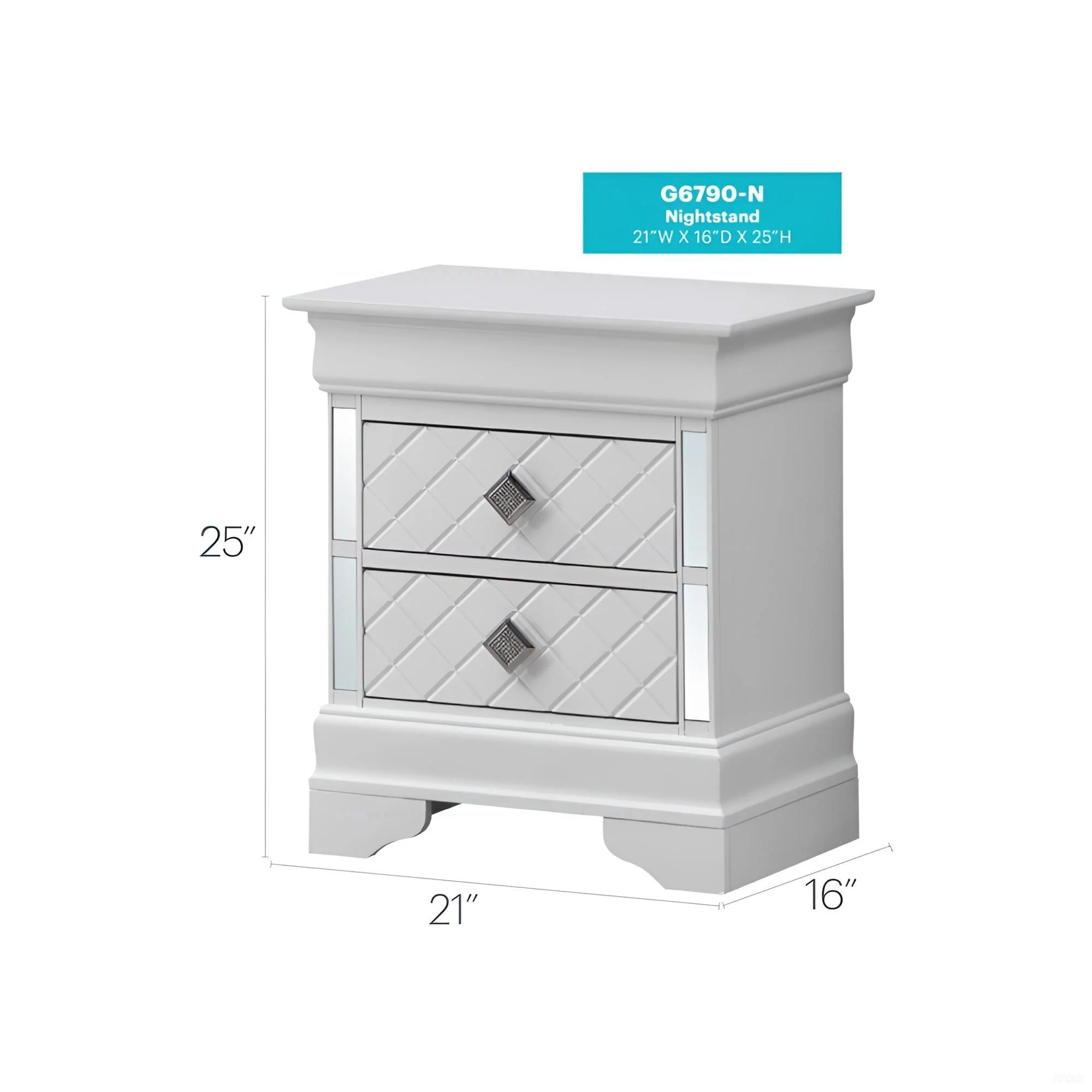 Accent Nightstand - Silver Champagne - Image 4