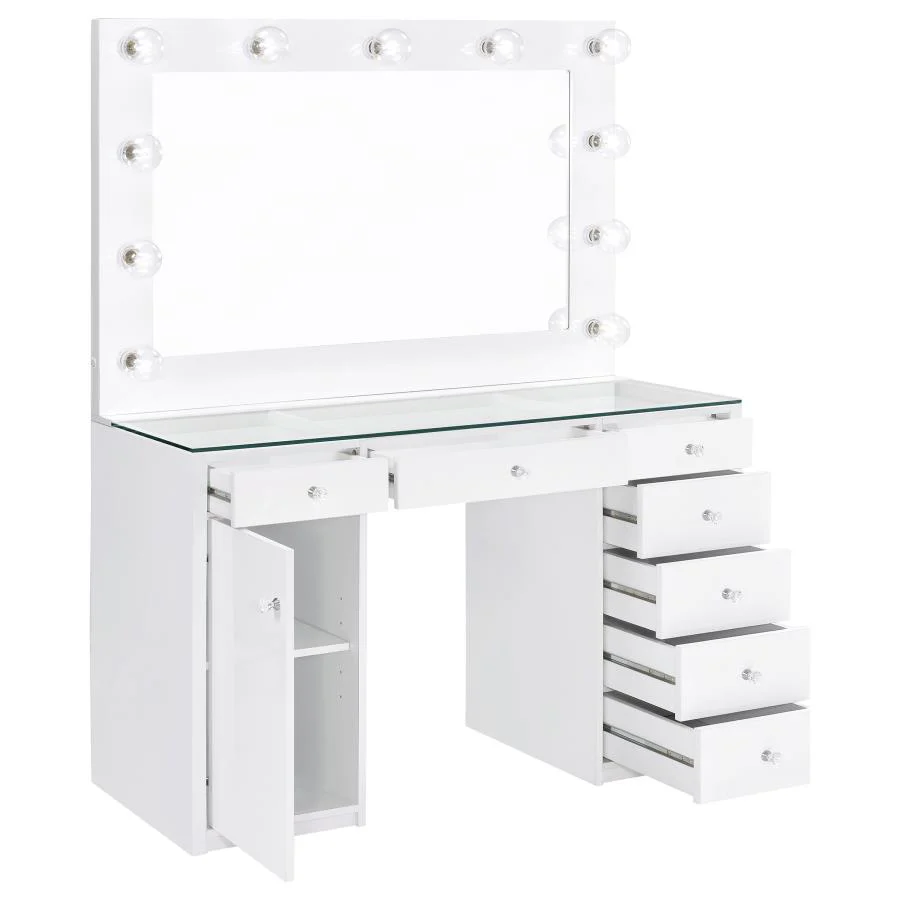 Acena - 7-Drawer Vanity Set With Lighting - Image 7