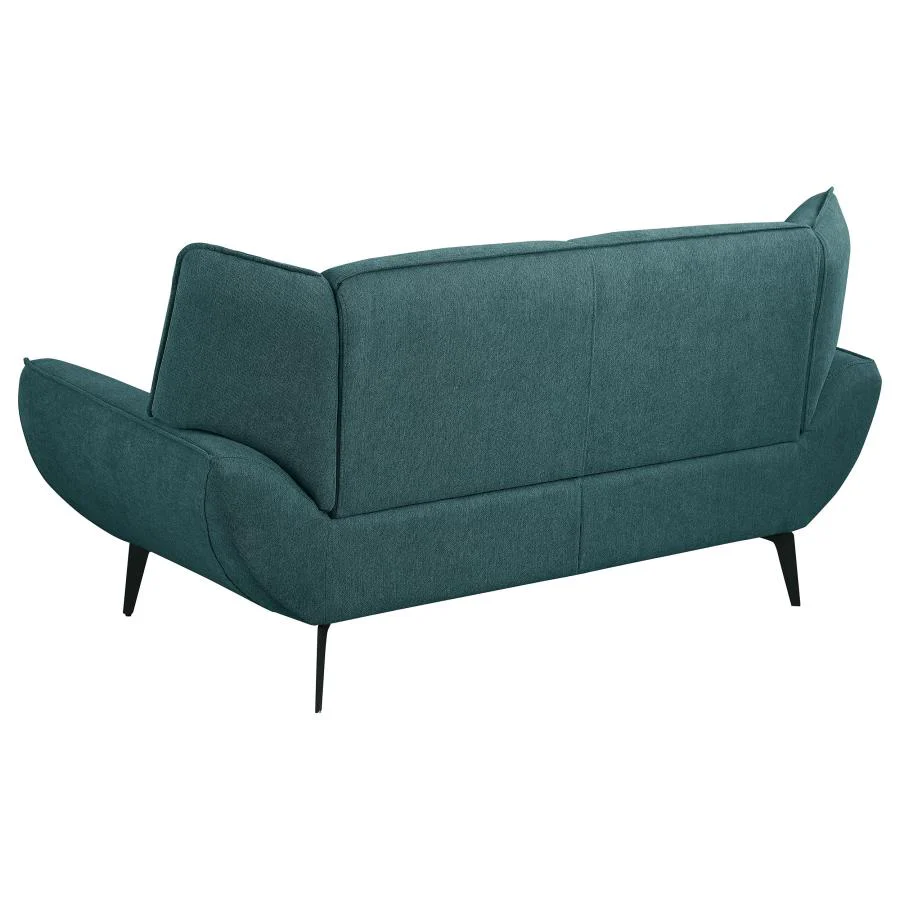 Acton Upholstered Flared Arm Sofa Set Teal Blue - Image 16