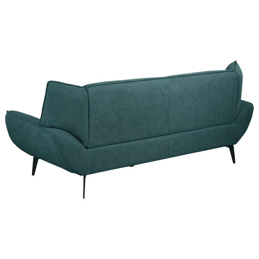 Acton Upholstered Flared Arm Sofa Set Teal Blue - Image 7