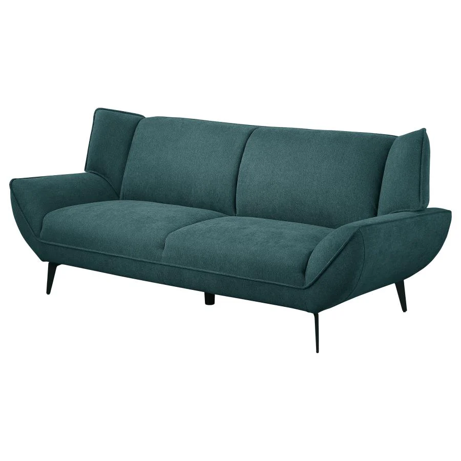 Acton Upholstered Flared Arm Sofa Teal Blue - Image 10