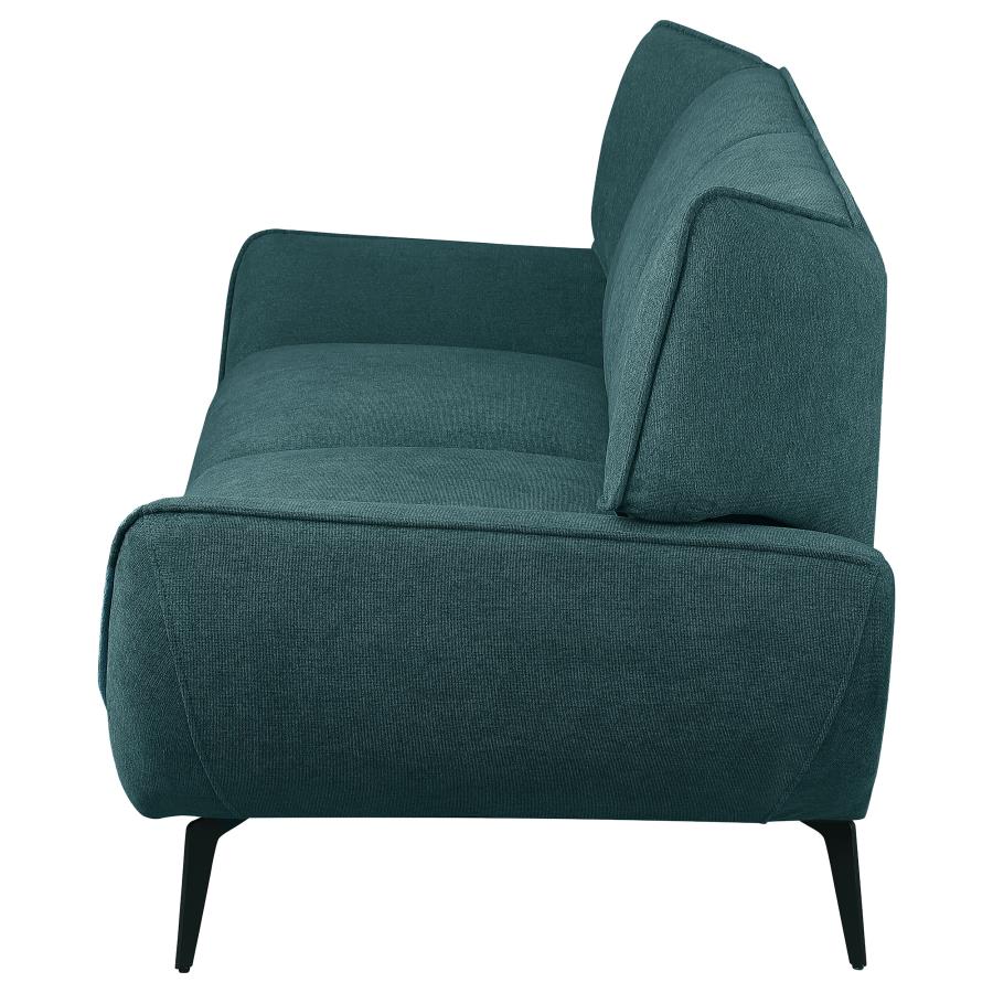 Acton Upholstered Flared Arm Sofa Teal Blue - Image 11