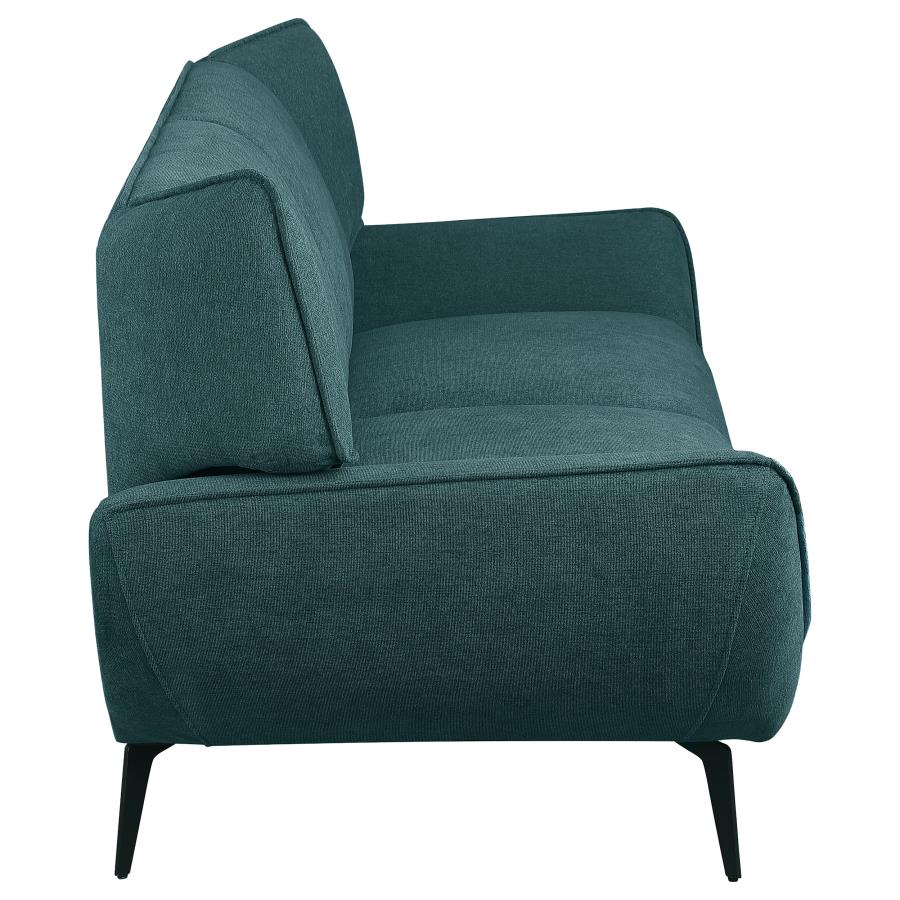 Acton Upholstered Flared Arm Sofa Teal Blue - Image 14