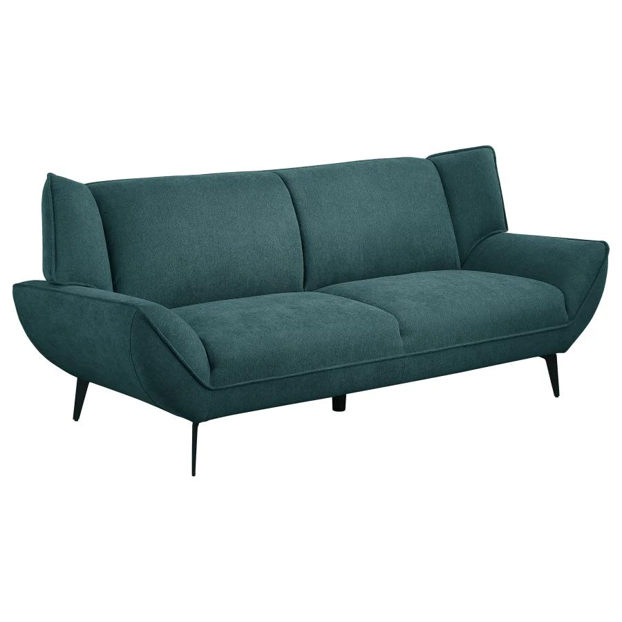 Acton Upholstered Flared Arm Sofa Teal Blue - Image 17