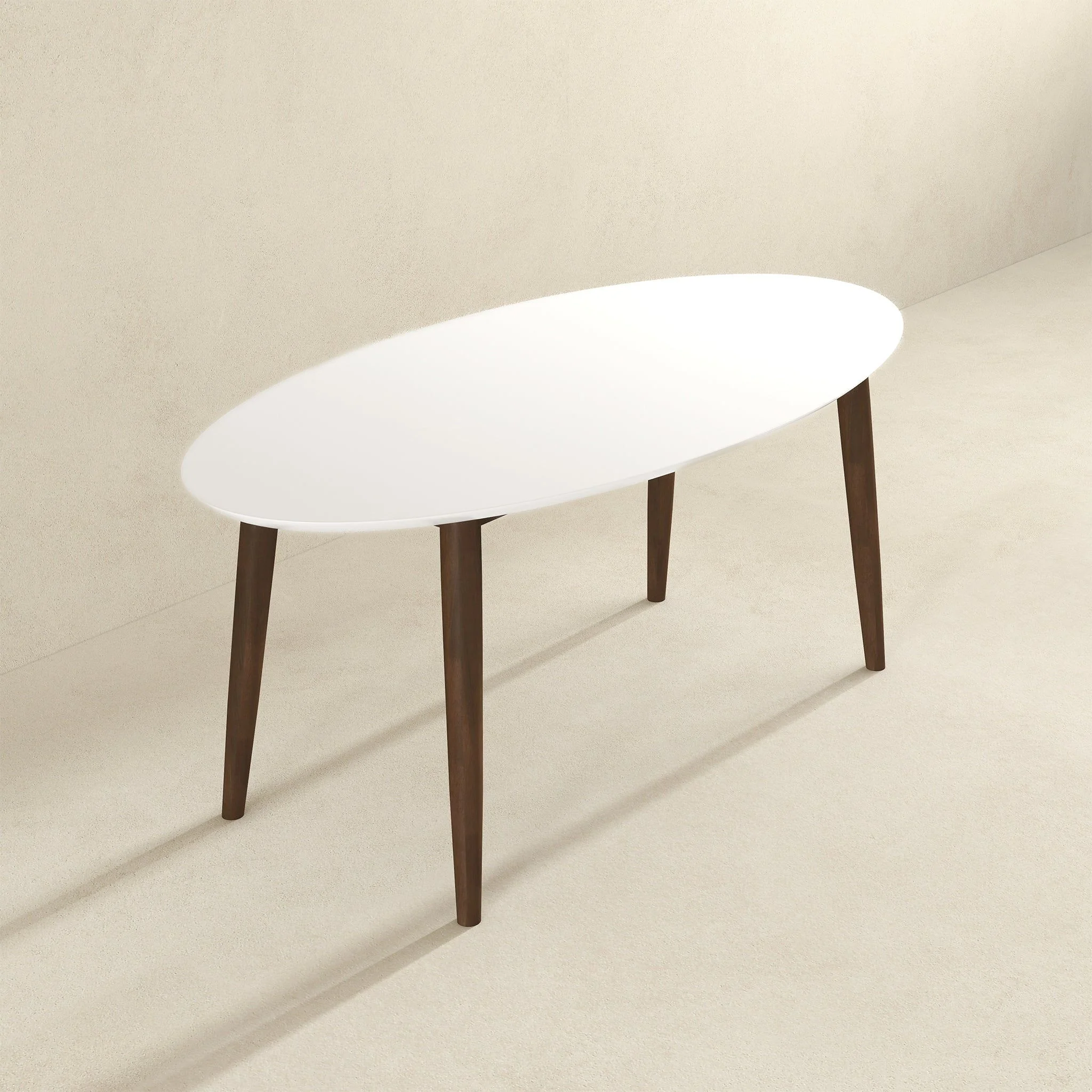 Ada - Mid-Century Modern Style Oval Dining Table - Image 10