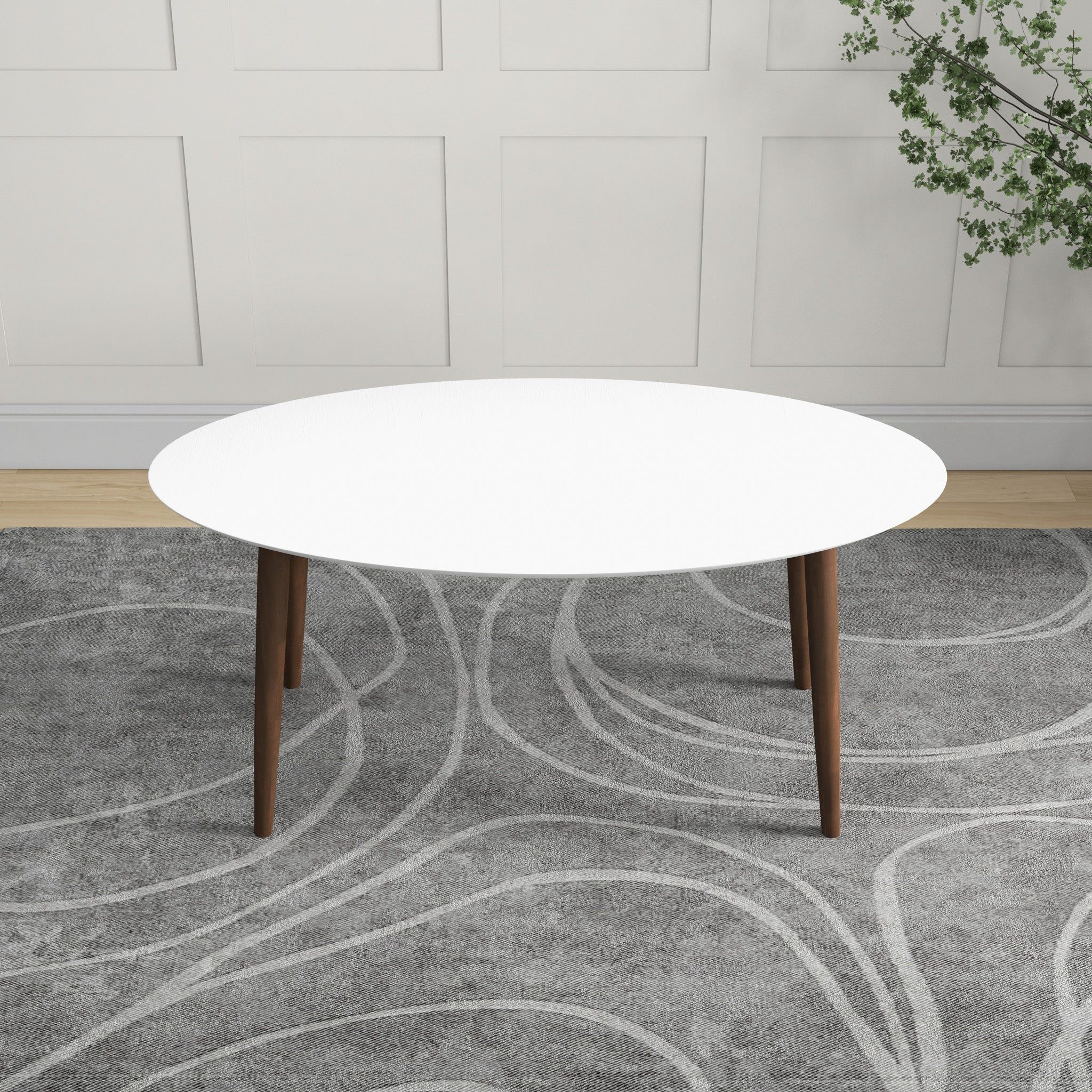 Ada - Mid-Century Modern Style Oval Dining Table - Image 12