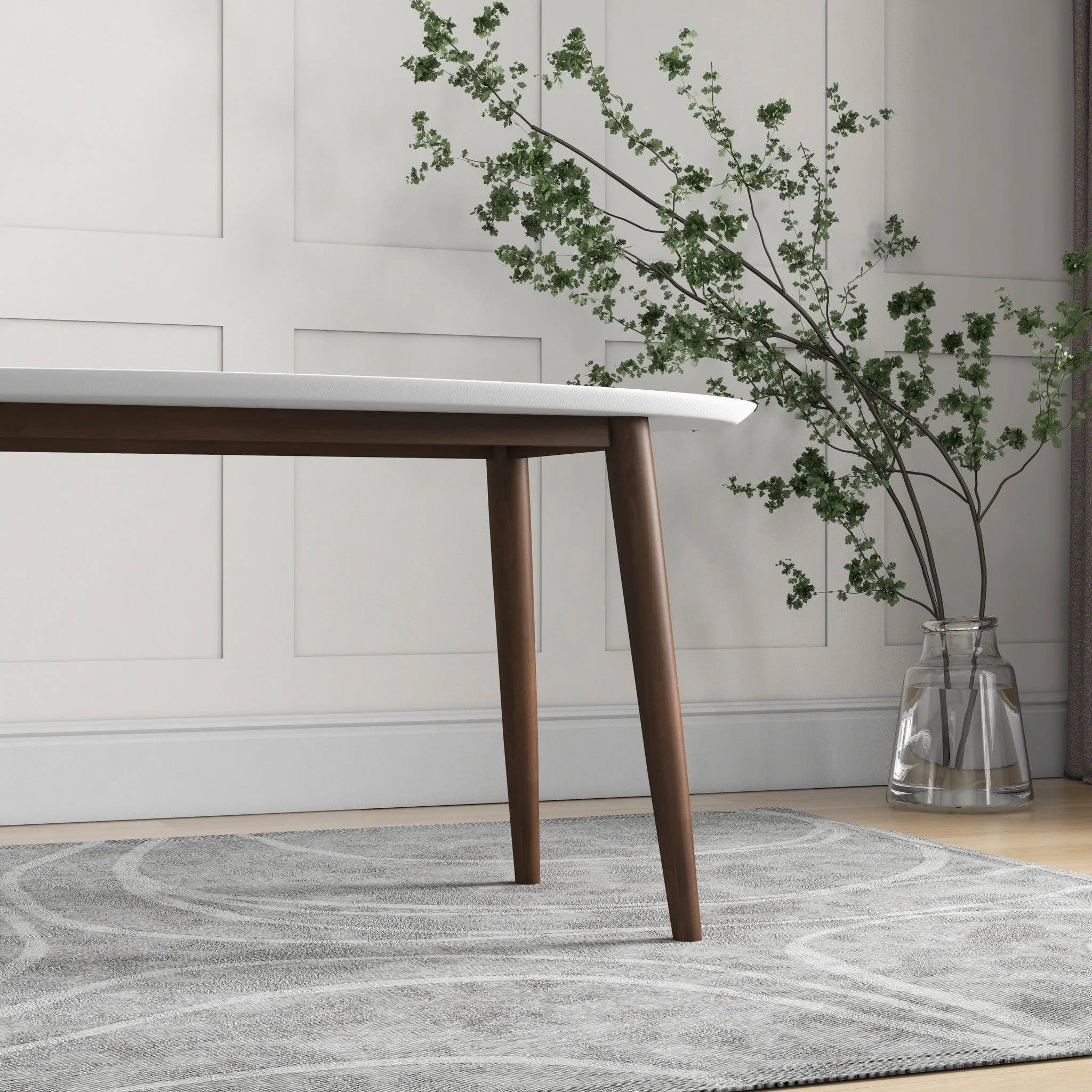 Ada - Mid-Century Modern Style Oval Dining Table - Image 5