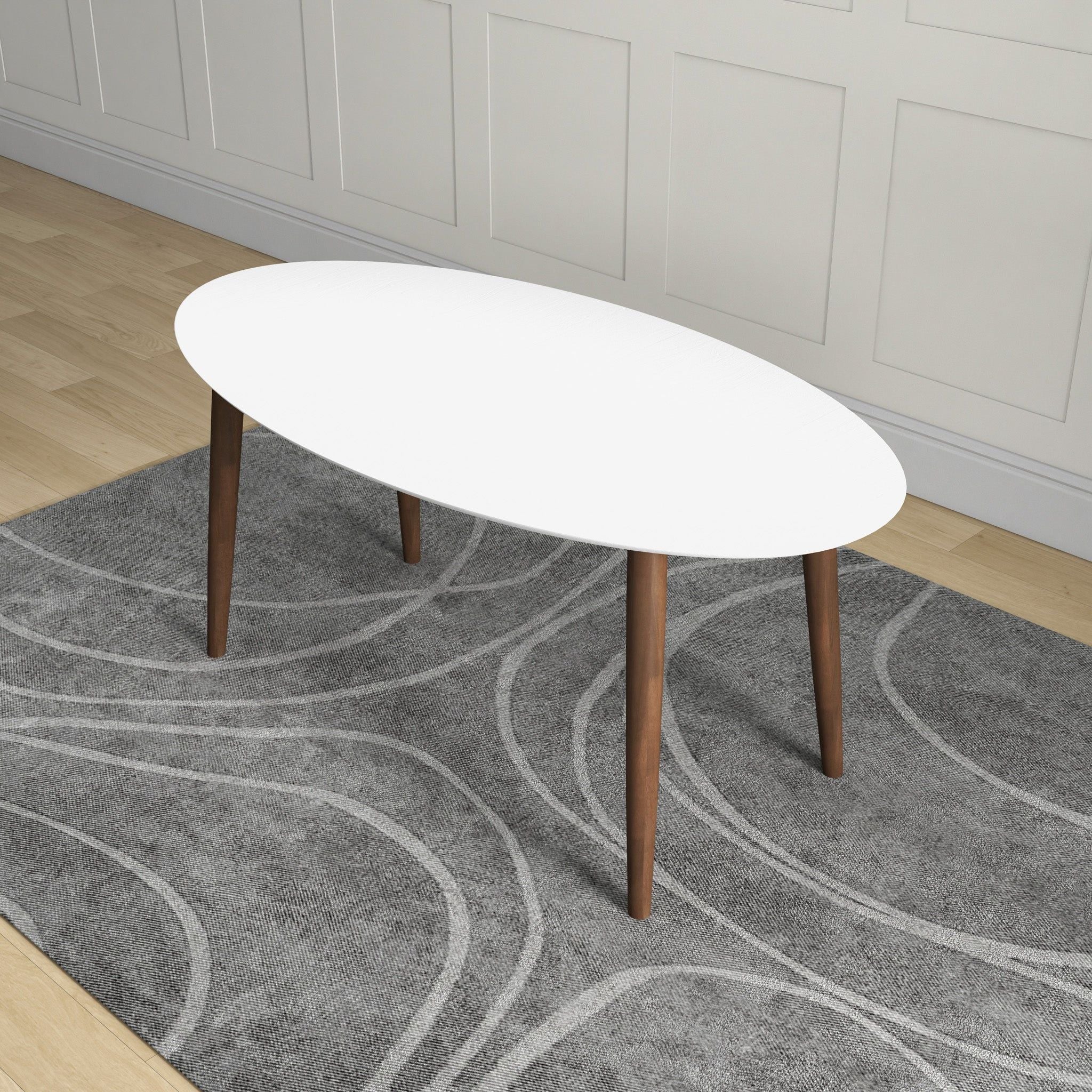 Ada - Mid-Century Modern Style Oval Dining Table - Image 8
