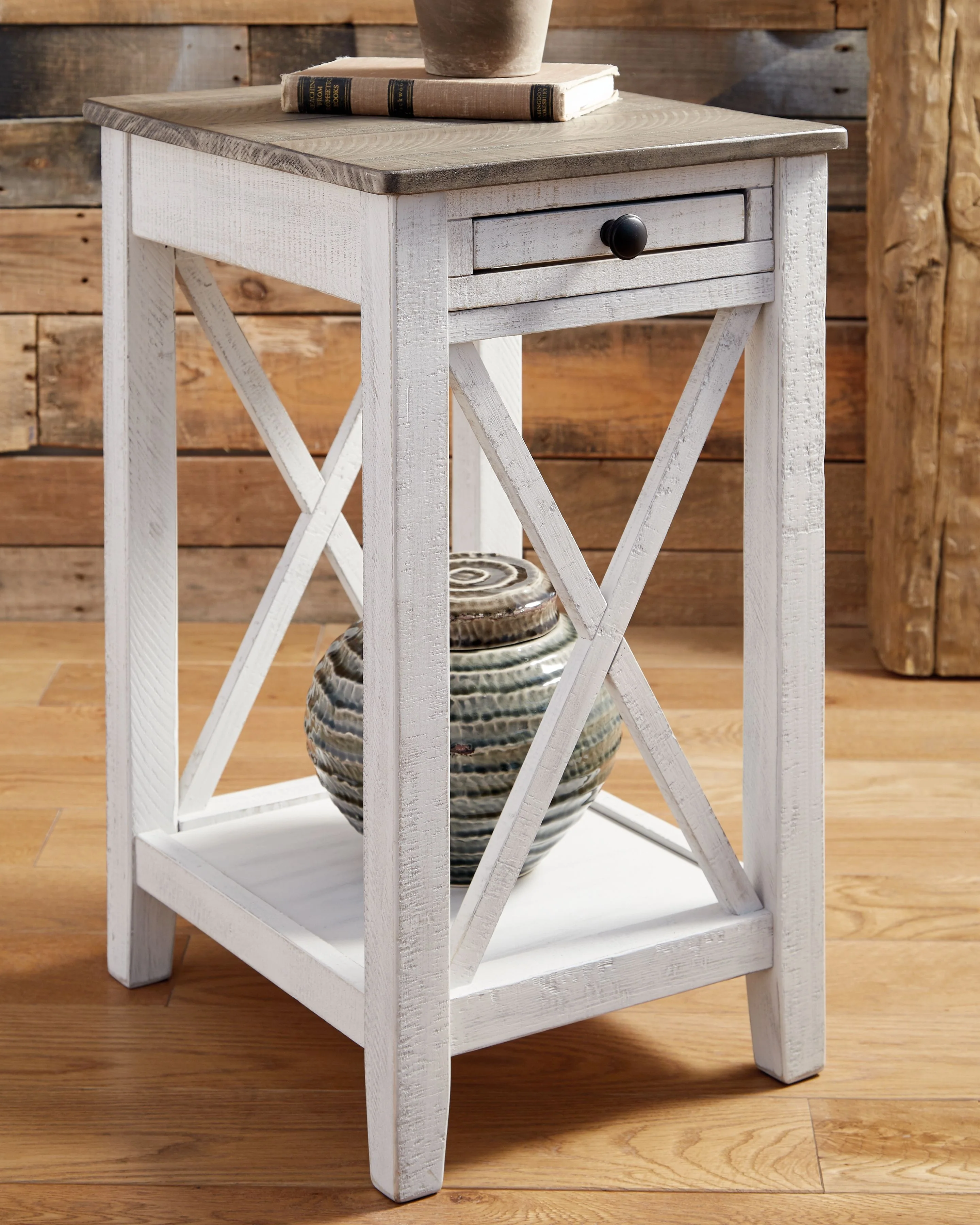 Adalane - Accent Table - White / Gray - Image 7
