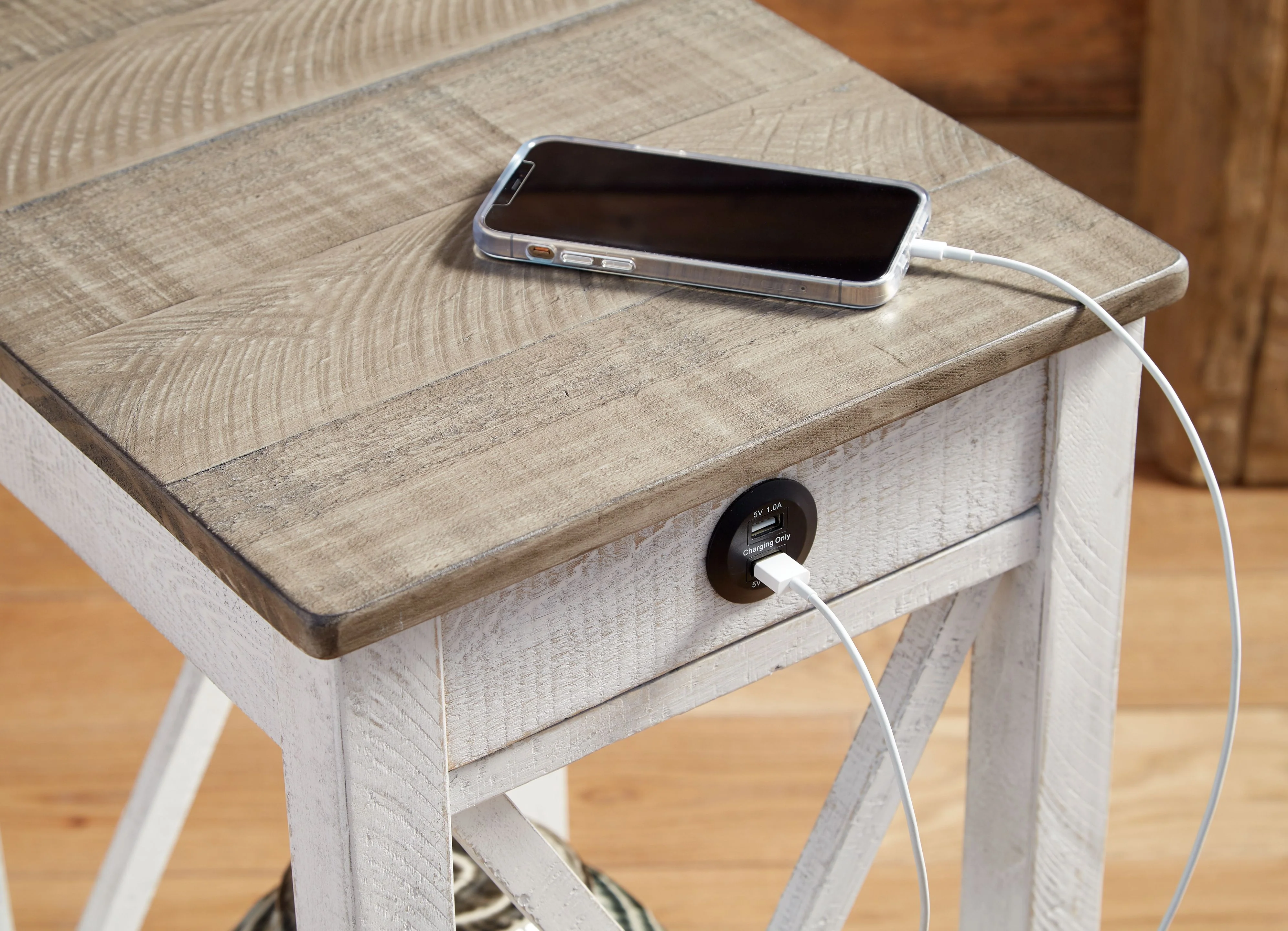 Adalane - Accent Table - White / Gray - Image 8