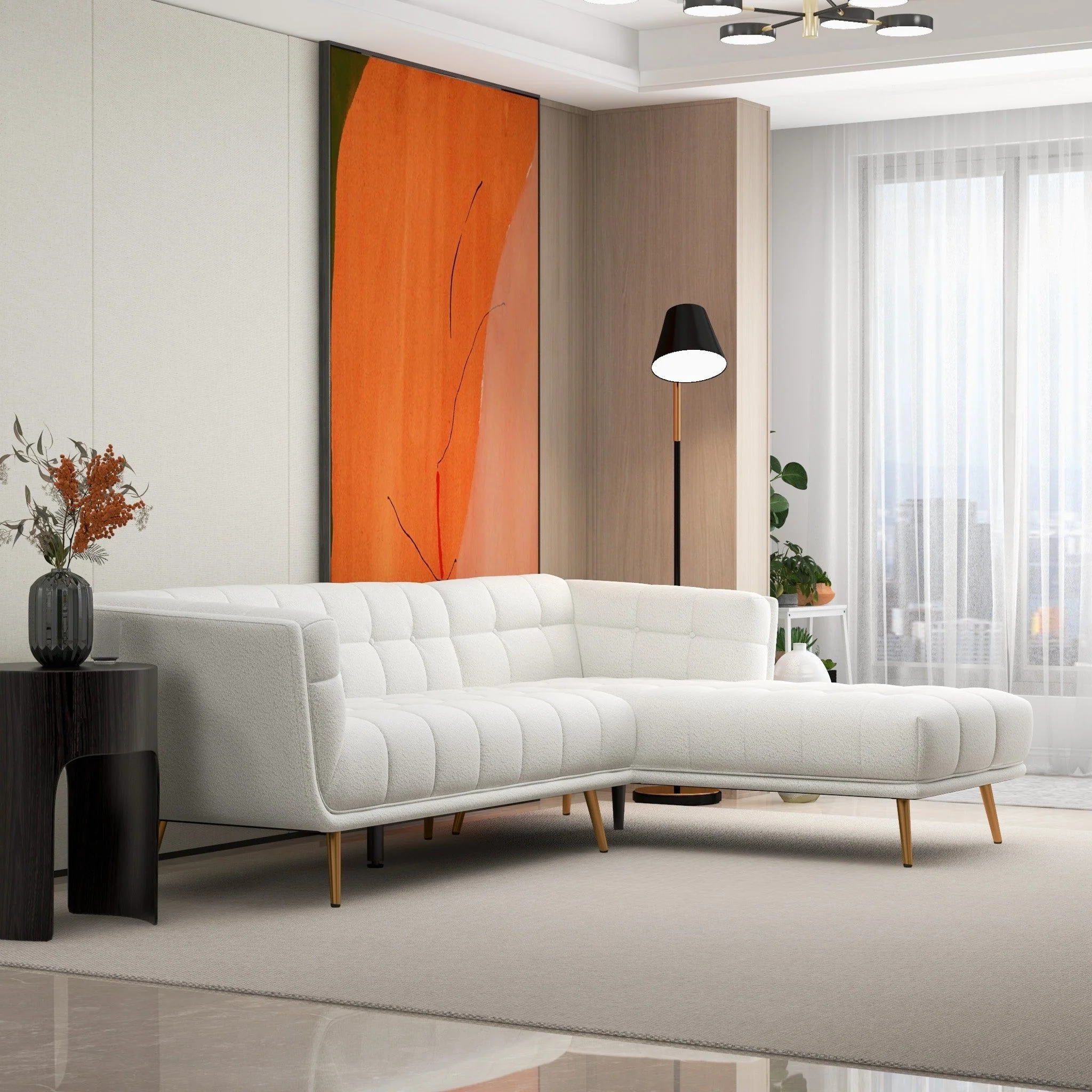 Addison - L Shape Sectional Sofa Tufted - Image 18