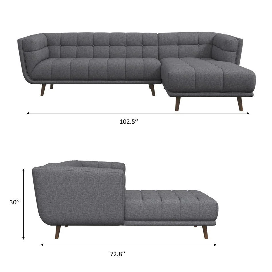 Addison - L Shape Sectional Sofa Tufted - Image 24