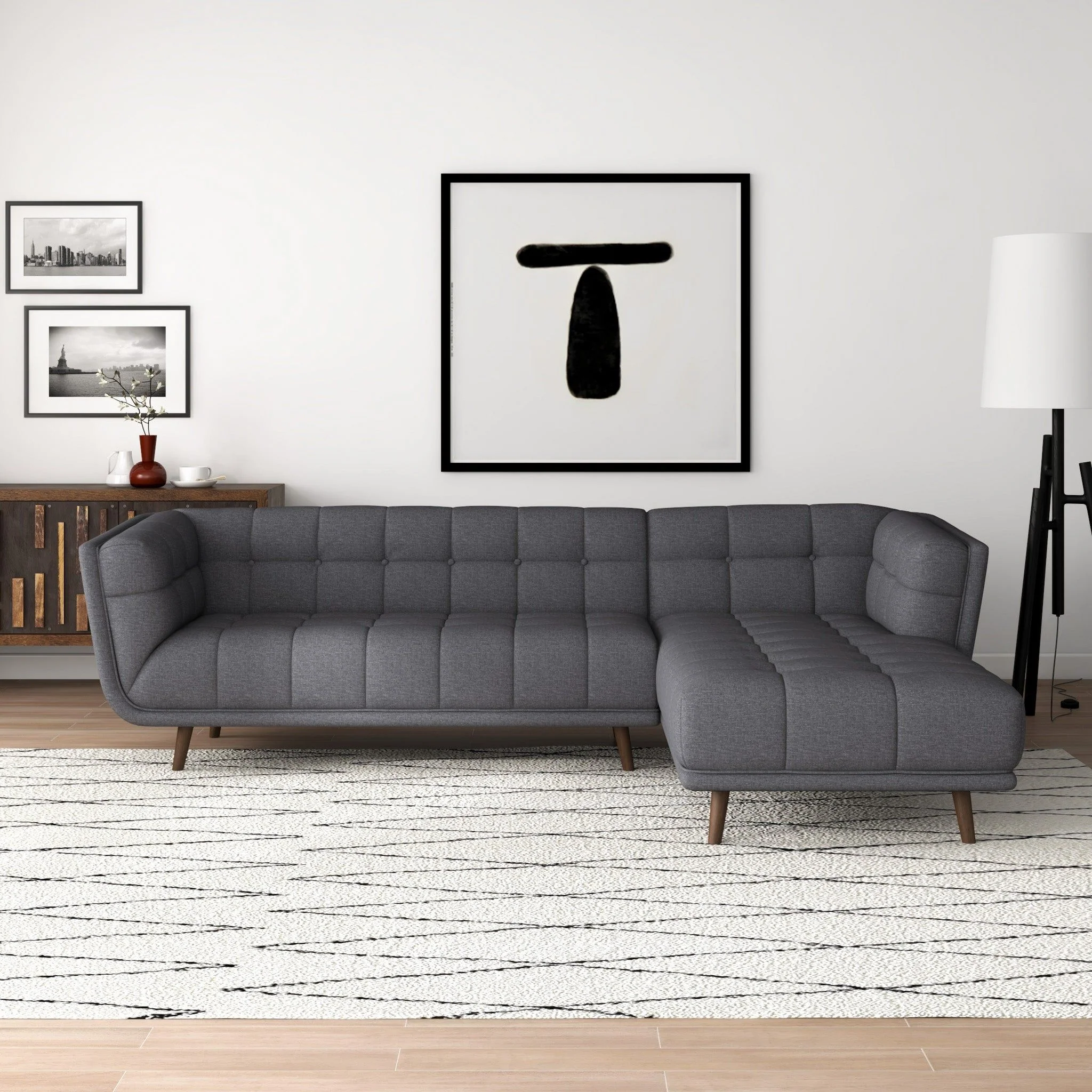 Addison - L Shape Sectional Sofa Tufted - Image 39