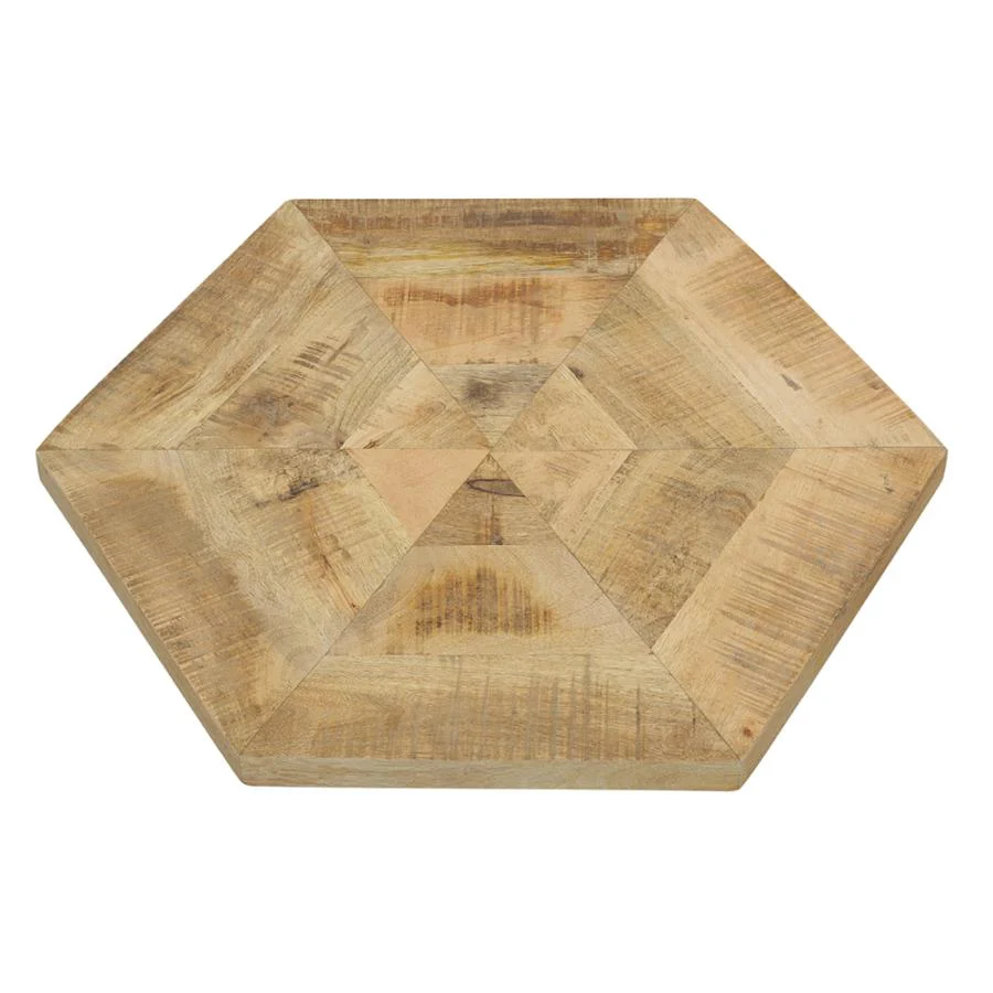 Adger - 2 Piece Hexagonal Nesting Tables - Natural And Black - Image 8
