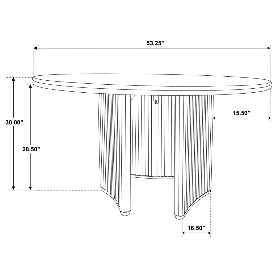 Adina - 5 Piece Round Dining Table Set - Barley / Distressed Light Brown - Image 13