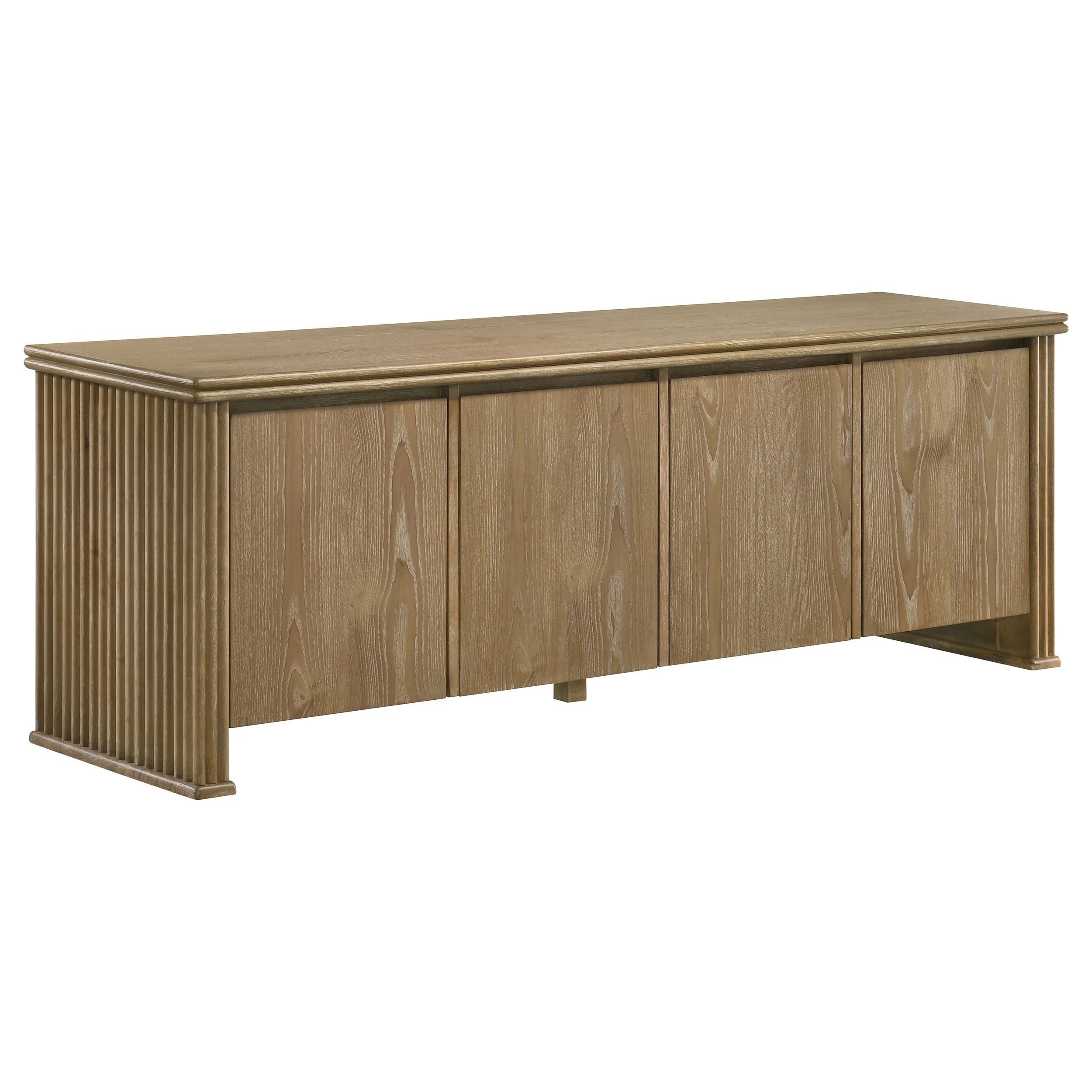 Adina - 70" TV Stand Media Console - Distressed Light Brown - Image 14