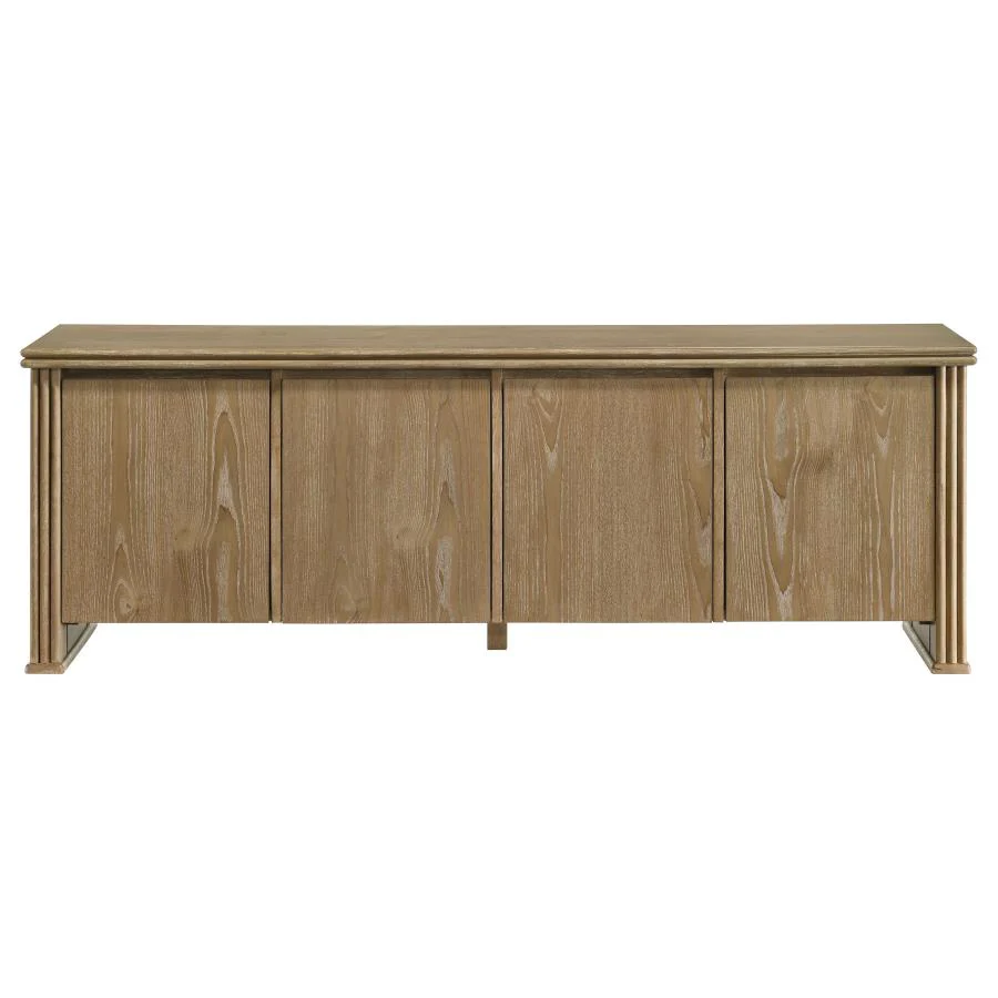 Adina - 70" TV Stand Media Console - Distressed Light Brown - Image 3